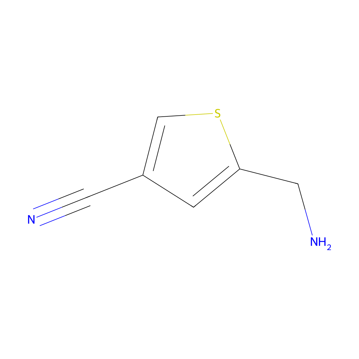 5-(Aminomethyl)thiophene-3-carbonitrile molecular structure, CAS 232280-88-5