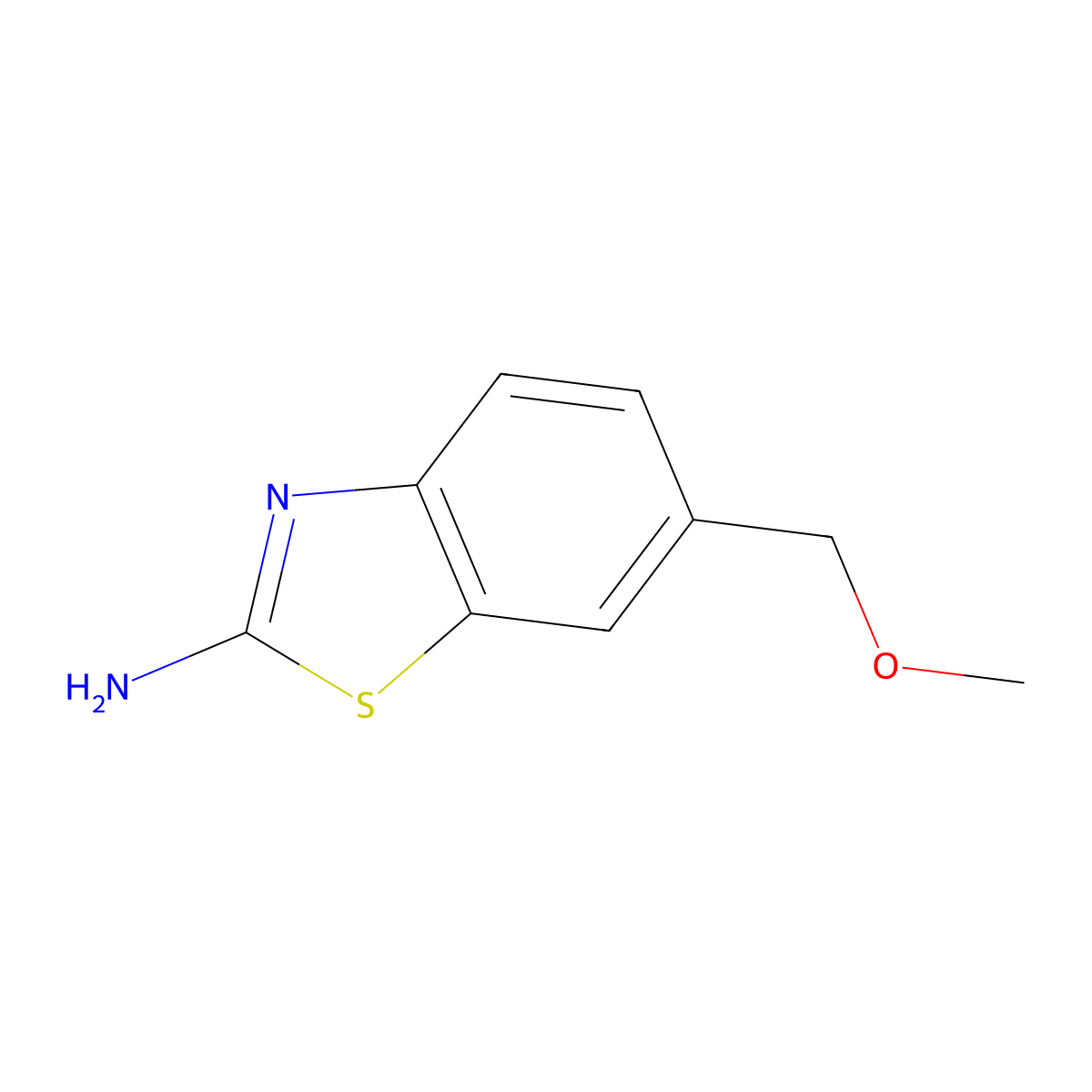 6-(Methoxymethyl)-1,3-benzothiazol-2-amine molecular structure, CAS 232282-44-9