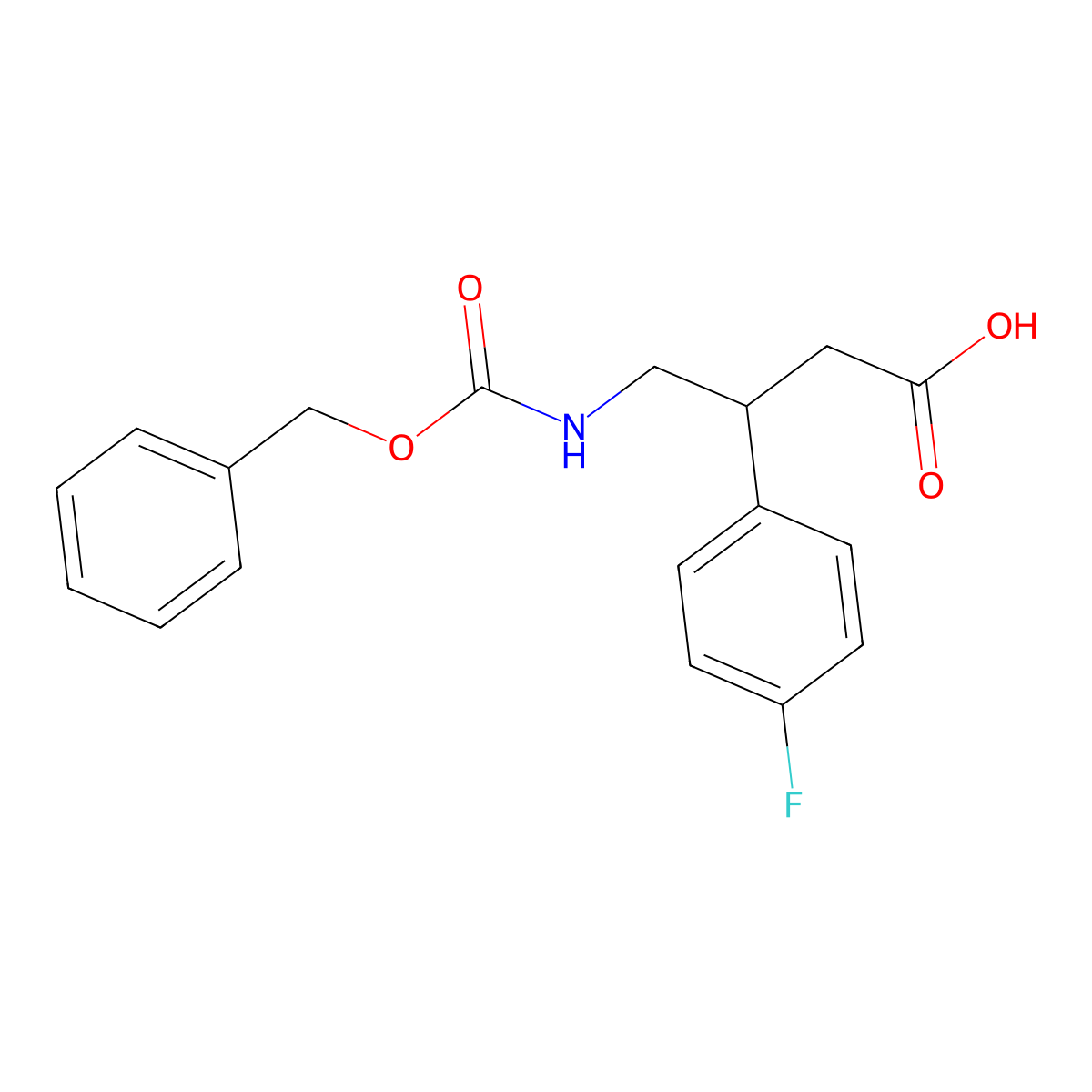 4-{[(Benzyloxy)carbonyl]amino}-3-(4-fluorophenyl)butanoic acid molecular structure, CAS 2322830-97-5