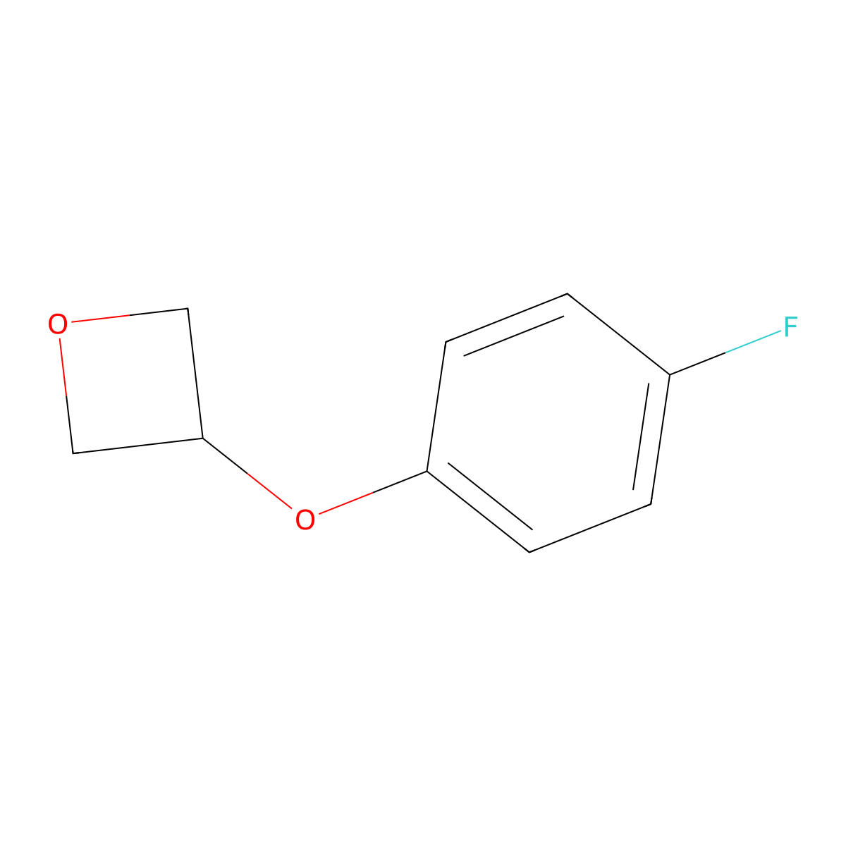 3-(4-Fluorophenoxy)oxetane molecular structure, CAS 2322857-43-0