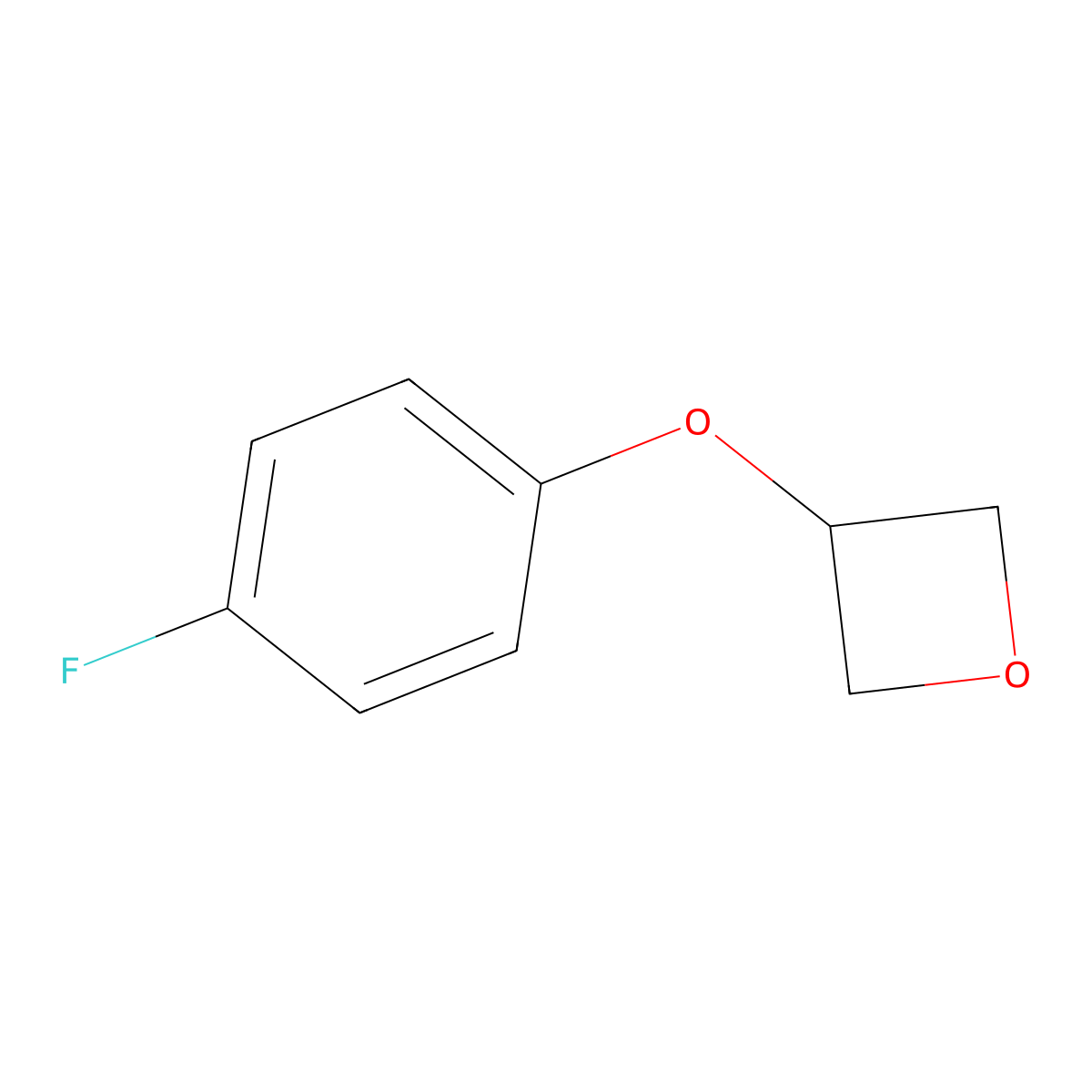 3-(4-Fluorophenoxy)oxetane molecular structure, CAS 2322857-43-0