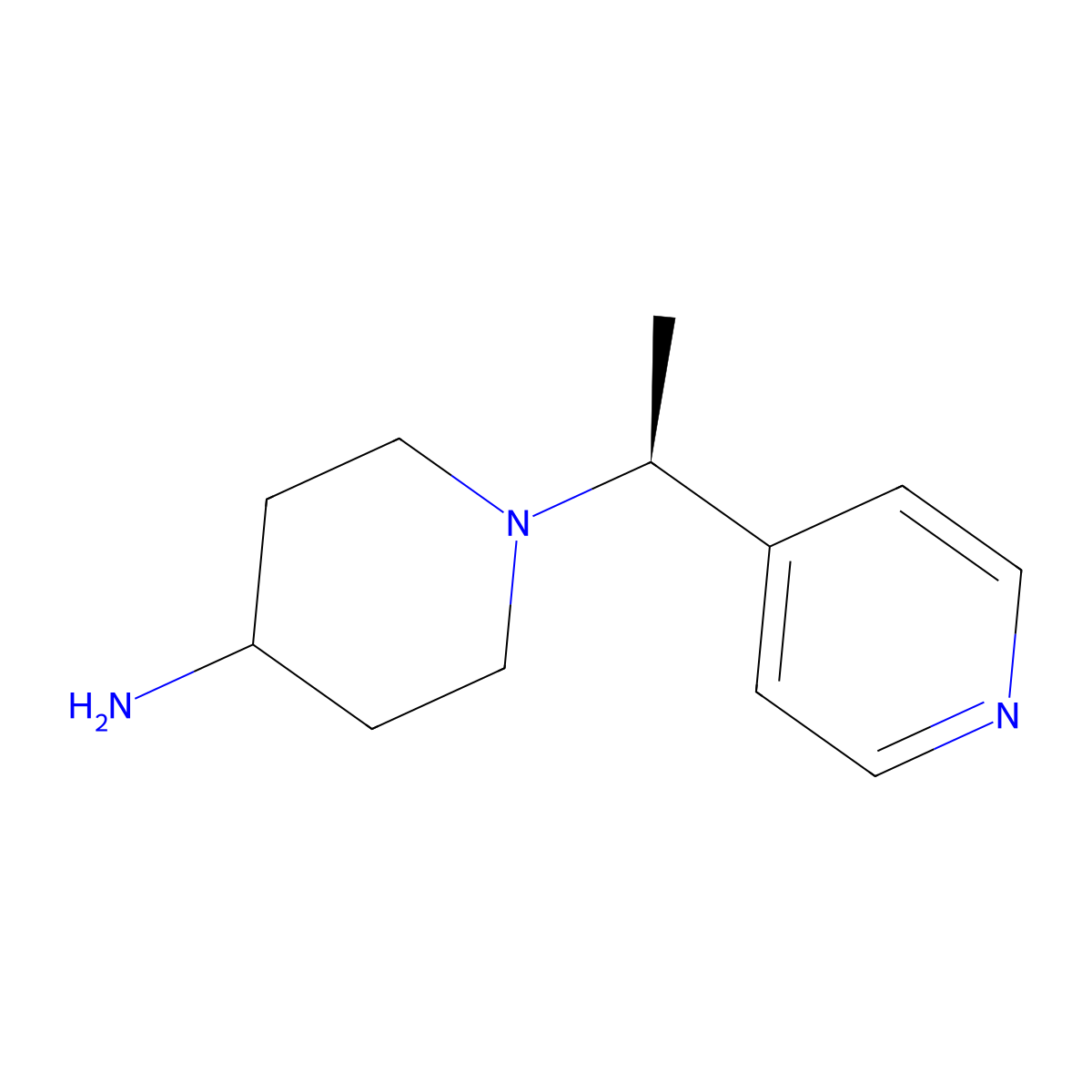 1-[(1S)-1-(pyridin-4-yl)ethyl]piperidin-4-amine molecular structure, CAS 2322866-12-4