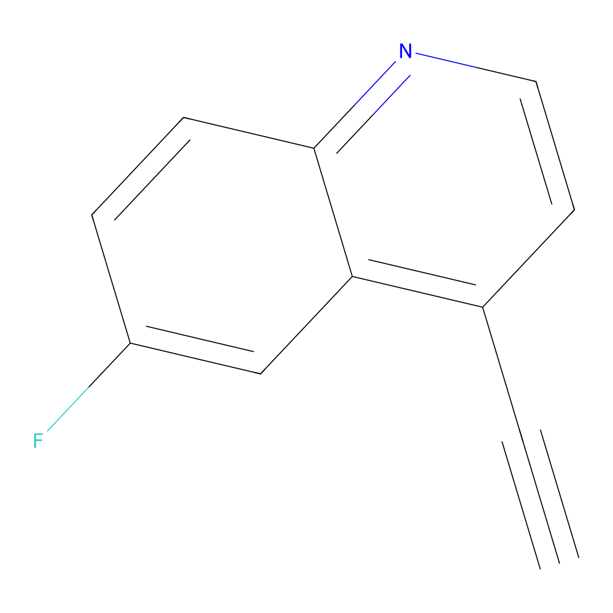 4-Ethynyl-6-fluoroquinoline molecular structure, CAS 2322887-23-8