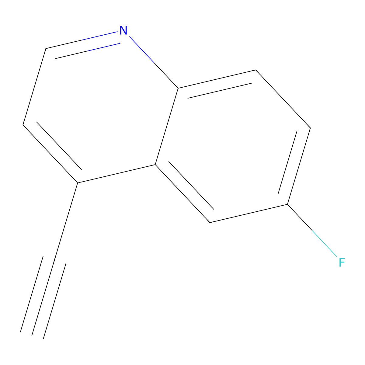 4-Ethynyl-6-fluoroquinoline molecular structure, CAS 2322887-23-8