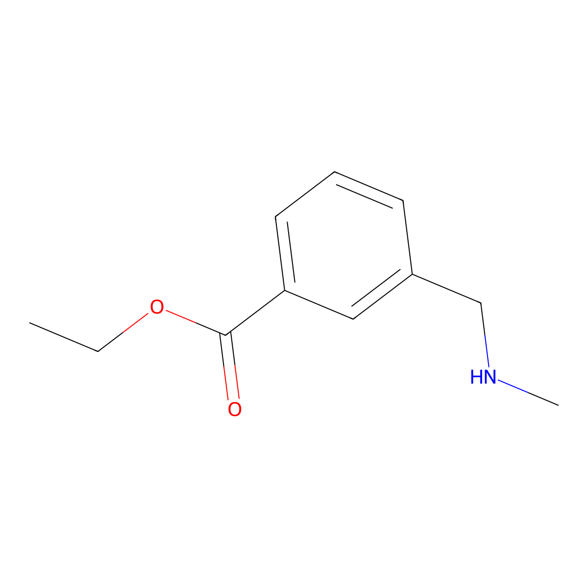 Ethyl 3-[(methylamino)methyl]benzoate molecular structure, CAS 2322887-42-1