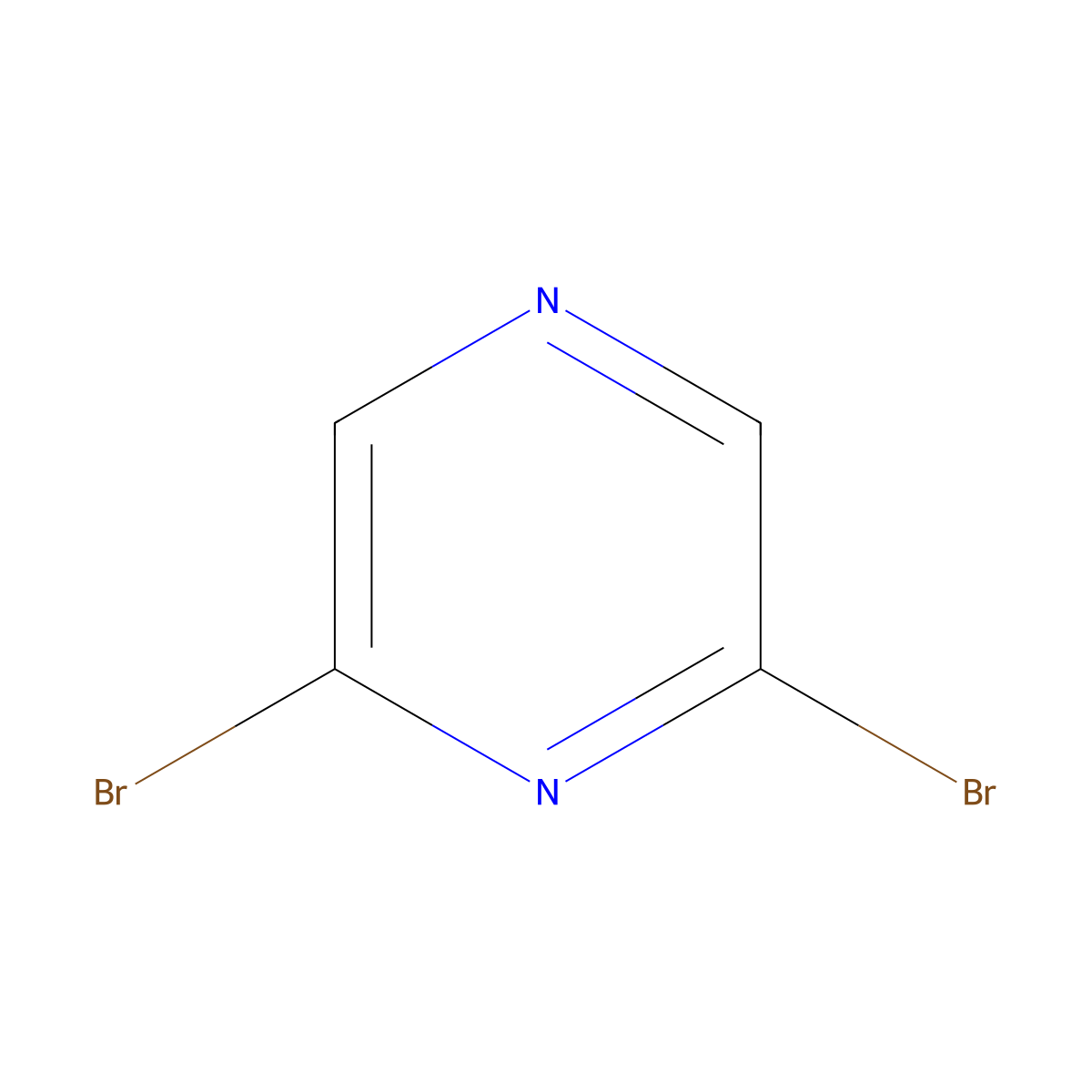 2,6-Dibromopyrazine molecular structure, CAS 23229-25-6