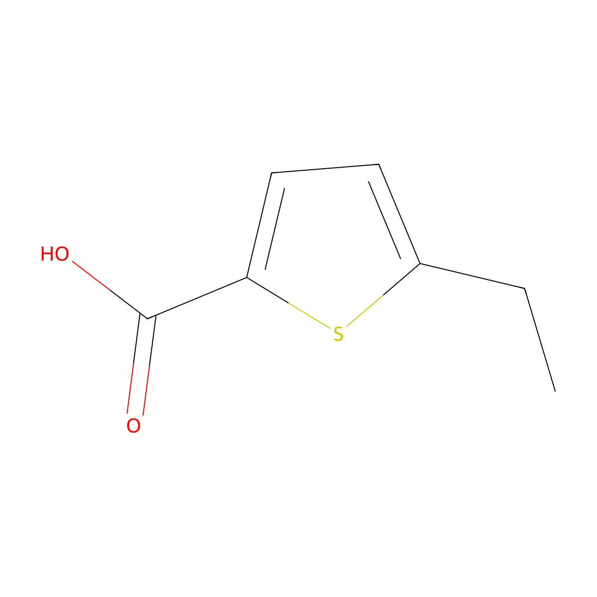 5-Ethylthiophene-2-carboxylic acid molecular structure, CAS 23229-72-3