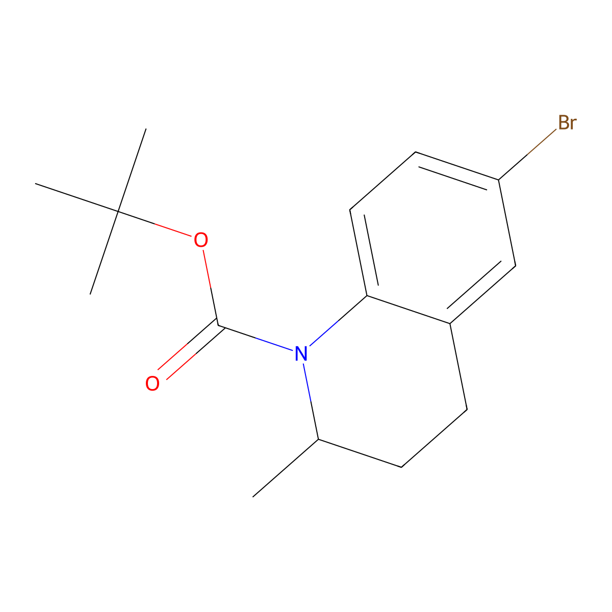 Tert-butyl 6-bromo-2-methyl-1,2,3,4-tetrahydroquinoline-1-carboxylate molecular structure, CAS 2322915-70-6