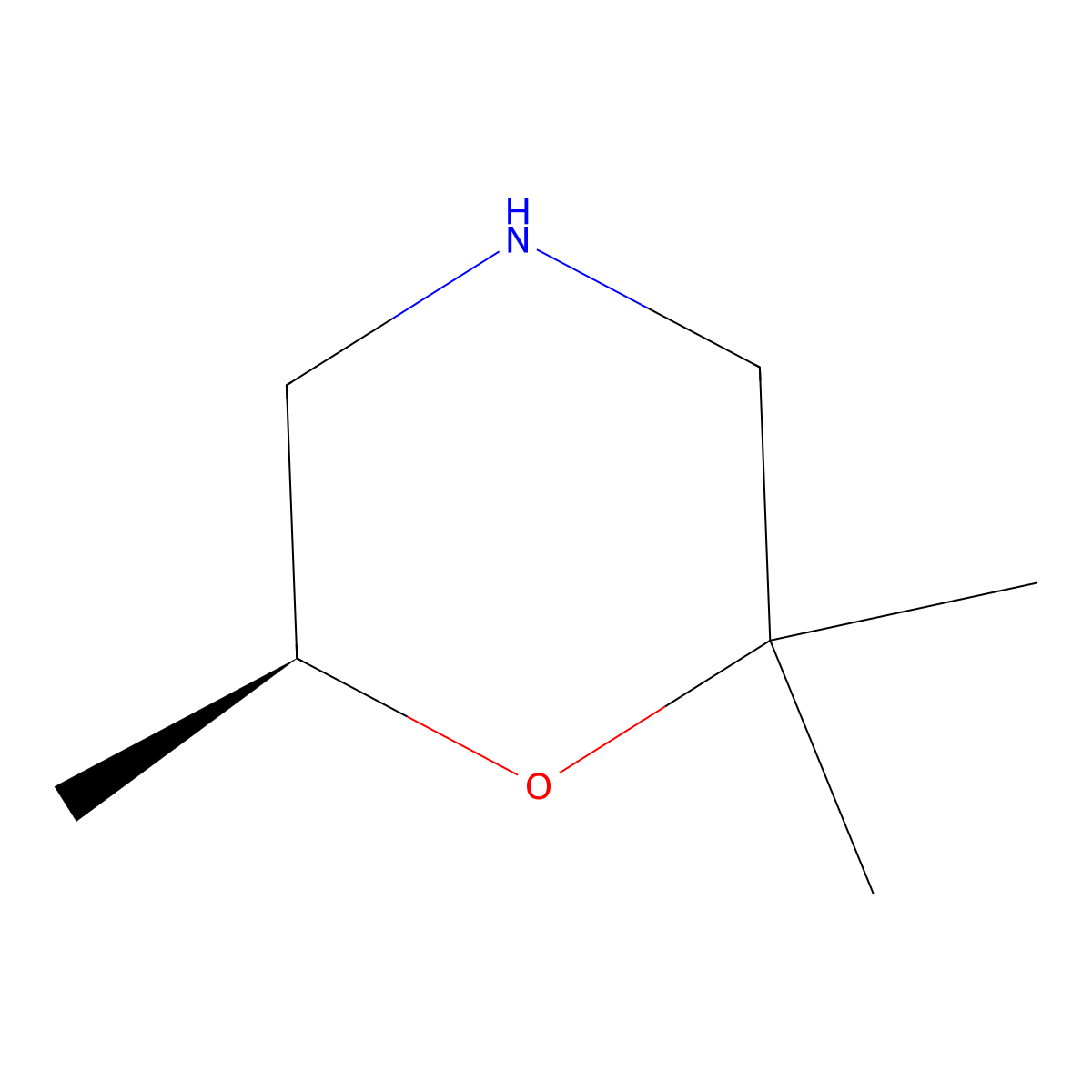 (6S)-2,2,6-trimethylmorpholine molecular structure, CAS 2322926-88-3