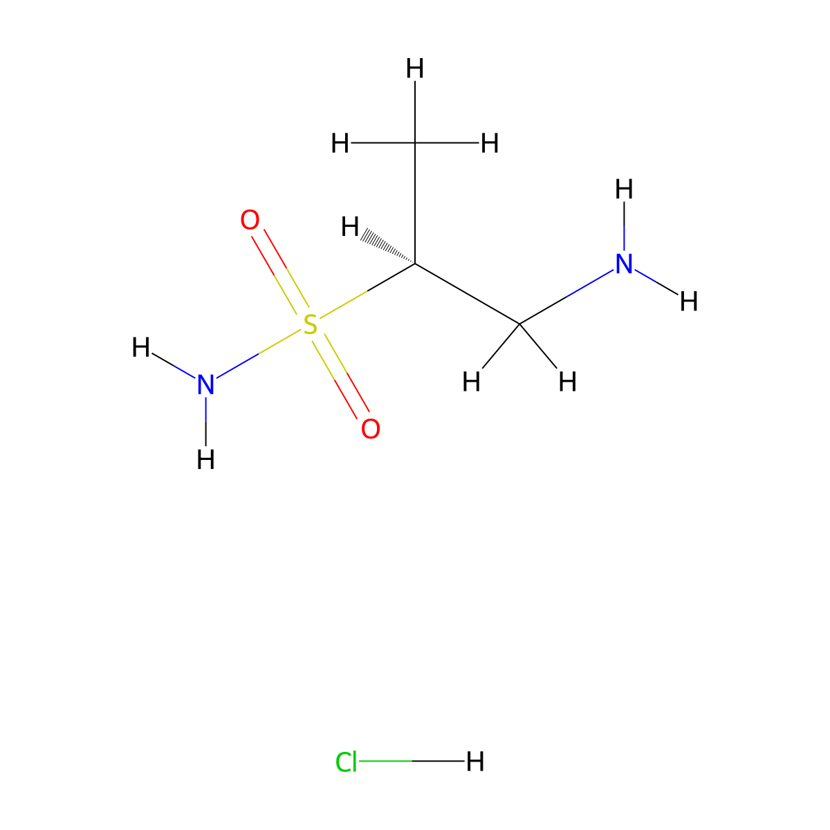 (2S)-1-aminopropane-2-sulfonamidehydrochloride molecular structure, CAS 2322926-90-7