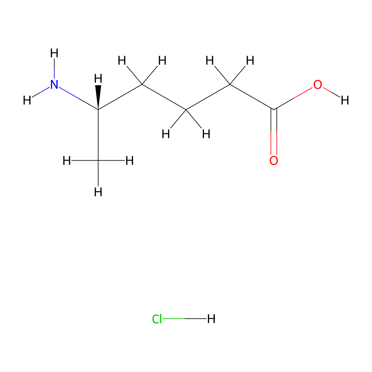 (5S)-5-aminohexanoic acid;hydrochloride molecular structure, CAS 2322927-12-6