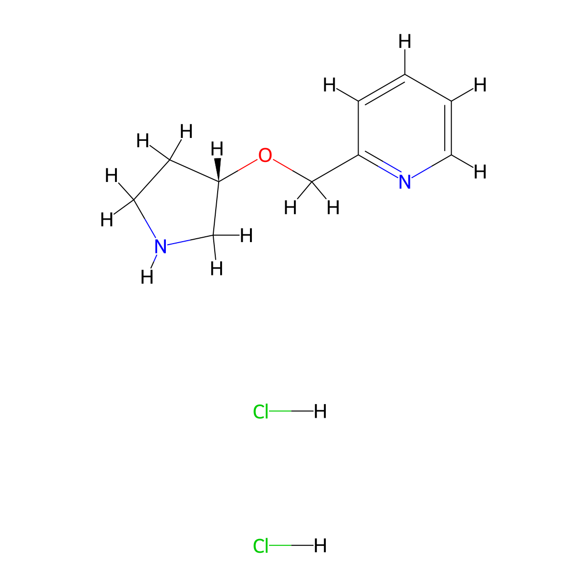 (S)-2-((Pyrrolidin-3-yloxy)methyl)pyridine dihydrochloride molecular structure, CAS 2322928-08-3