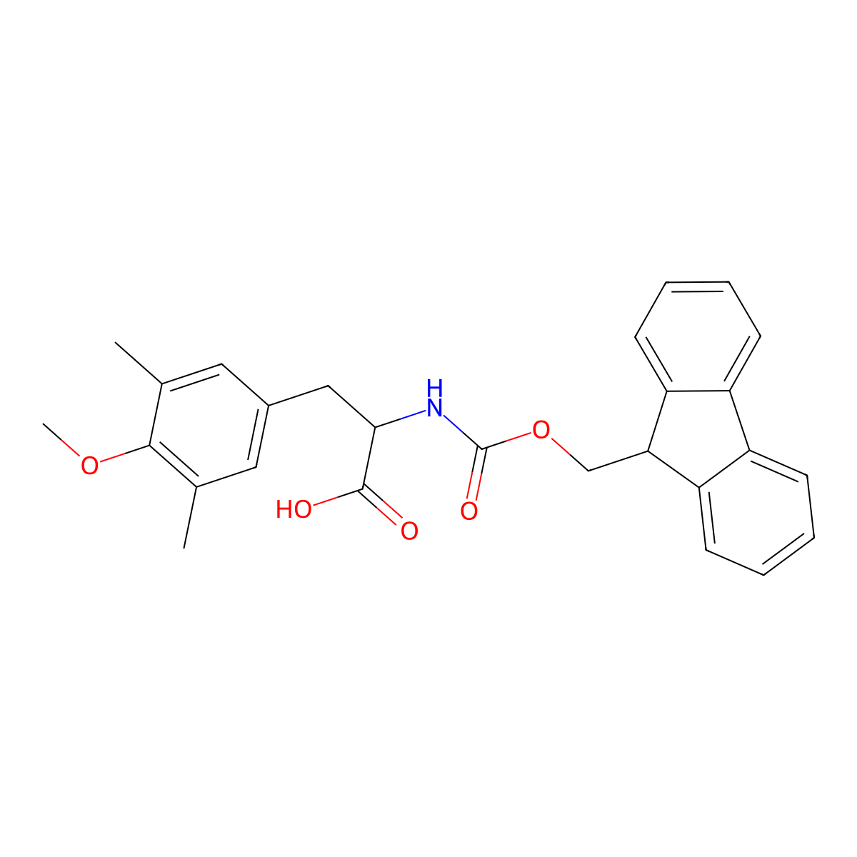 Fmoc-L-Phe(3,5-2Me-4OMe)-OH molecular structure, CAS 2322929-22-4