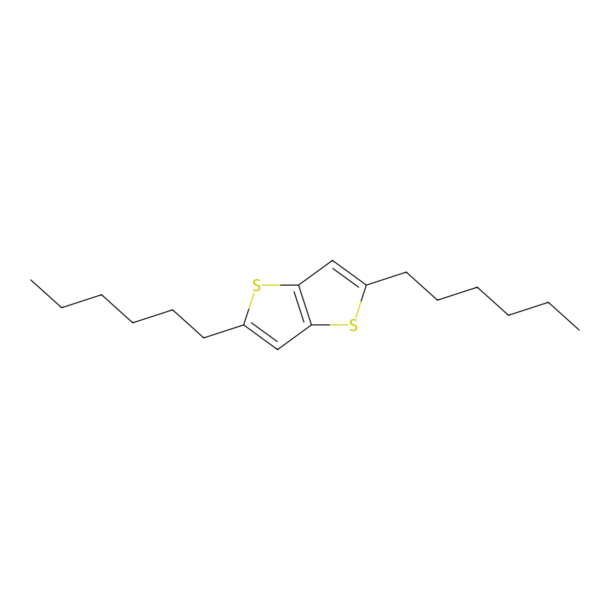 2,5-Dihexylthieno[3,2-b]thiophene molecular structure, CAS 2322929-69-9