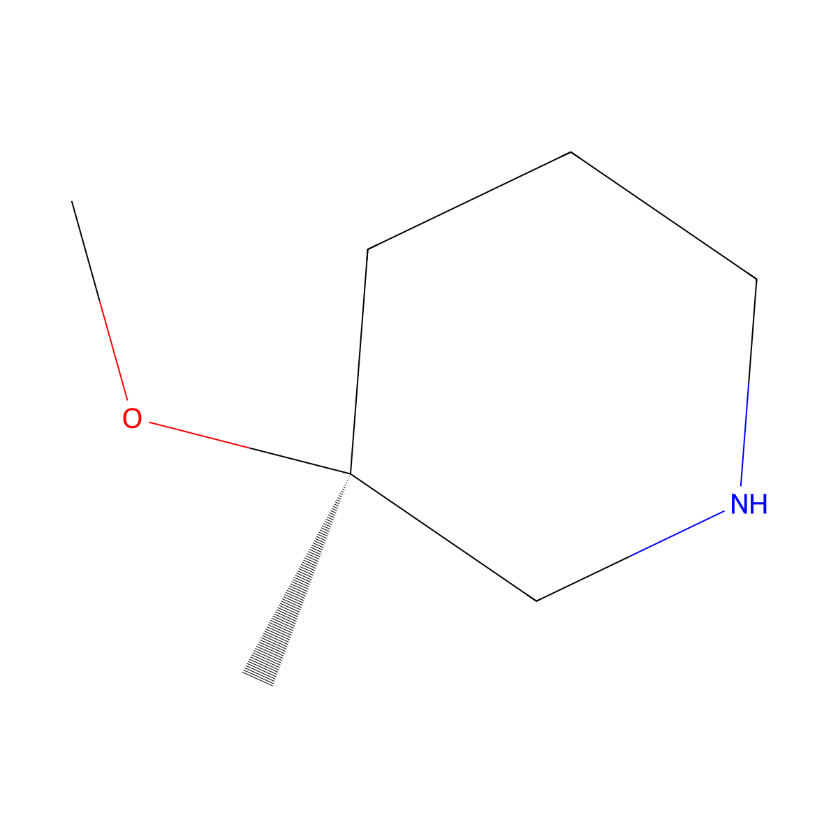 (S)-3-Methoxy-3-methylpiperidine molecular structure, CAS 2322932-57-8