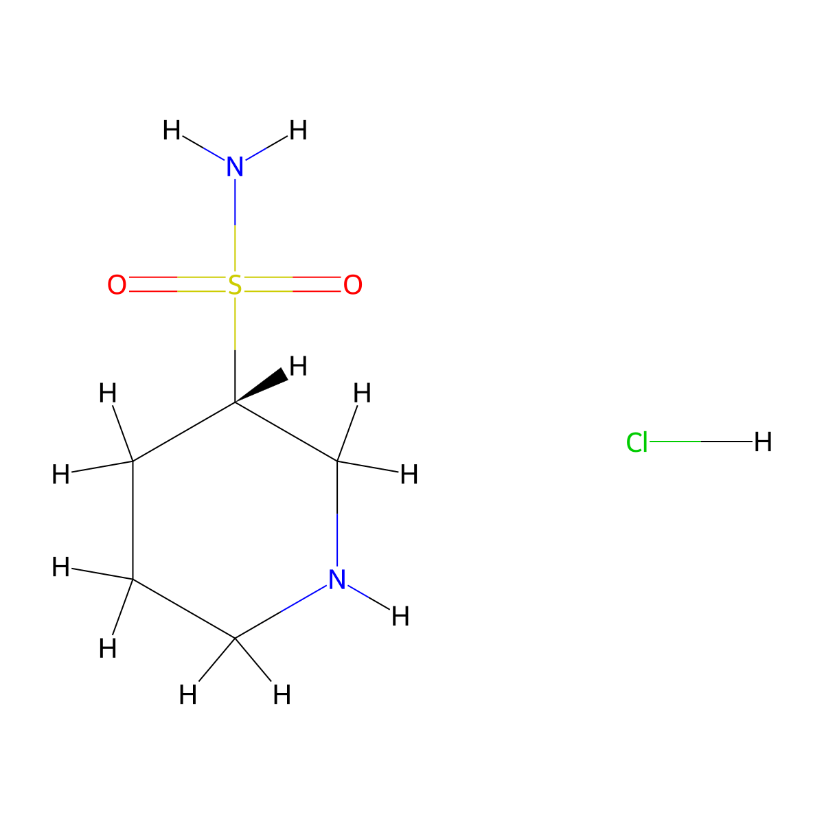 (3S)-piperidine-3-sulfonamide hydrochloride molecular structure, CAS 2322932-58-9
