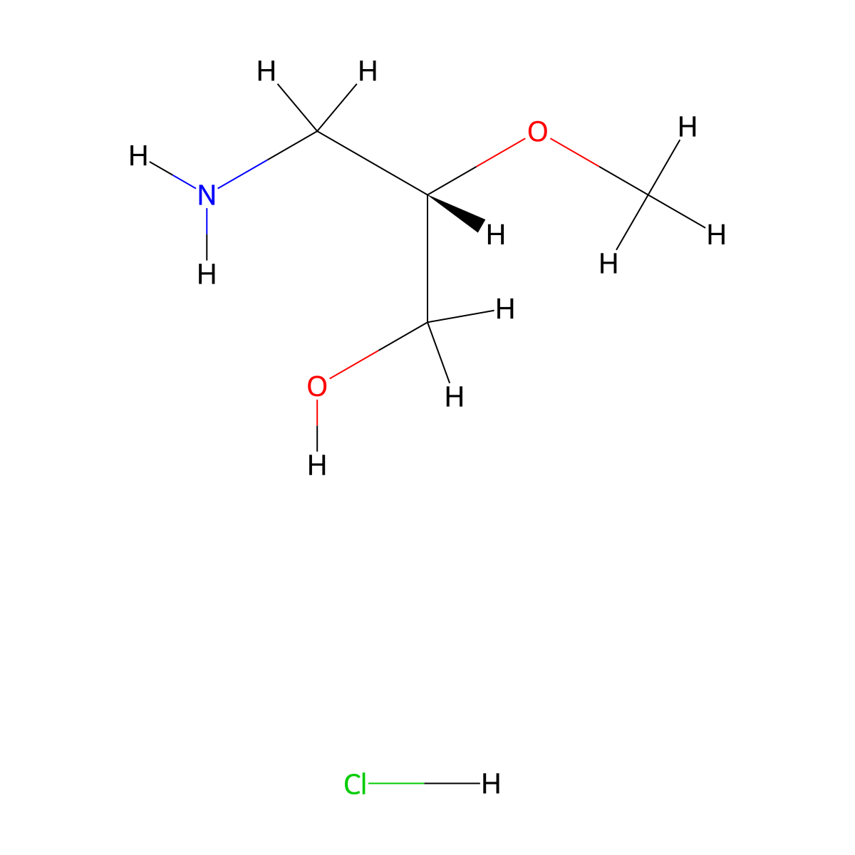 (2S)-3-amino-2-methoxypropan-1-ol hydrochloride molecular structure, CAS 2322940-94-1