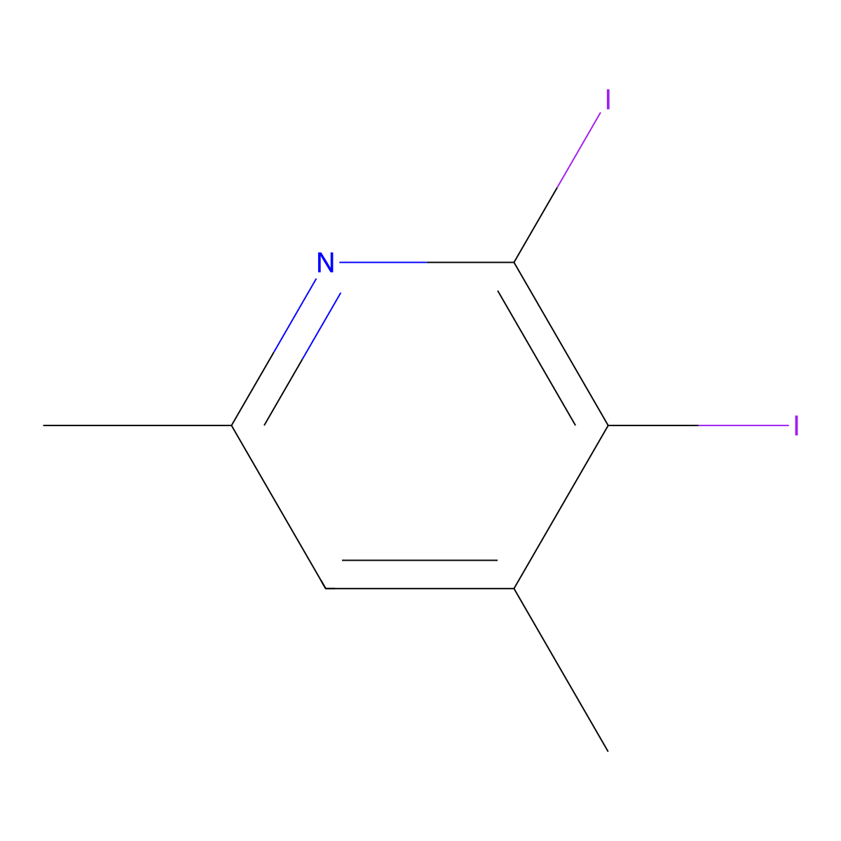 2,3-Diiodo-4,6-dimethylpyridine molecular structure, CAS 2322966-80-1