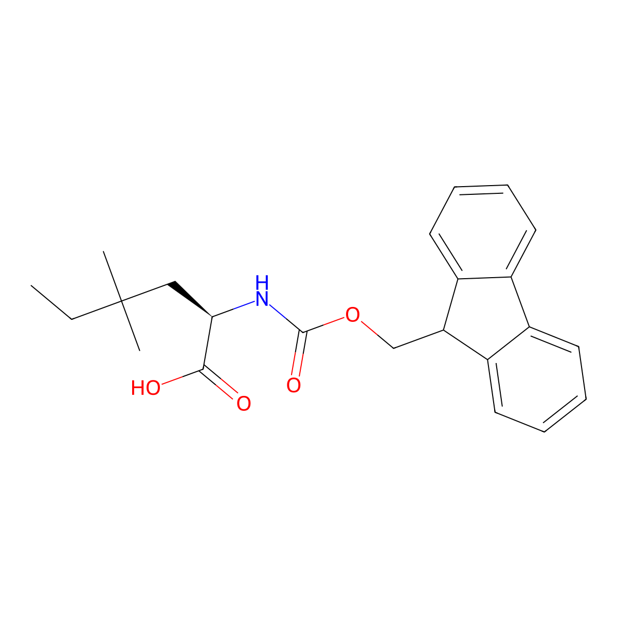 N-Fmoc-4,4-dimethyl-D-norleucine molecular structure, CAS 2322971-52-6
