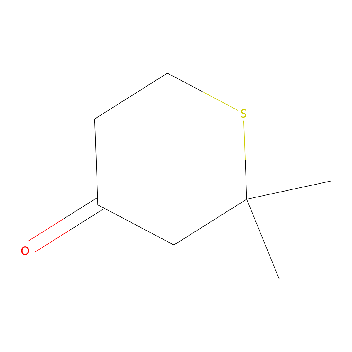 2,2-Dimethyltetrahydro-4h-thiopyran-4-one molecular structure, CAS 2323-13-9