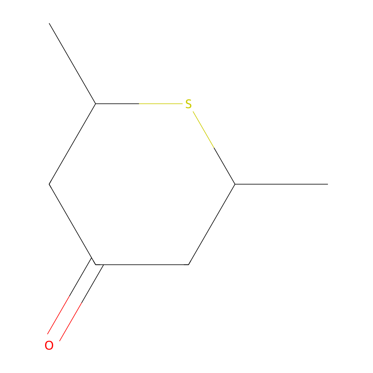 2,6-Dimethyltetrahydro-4H-thiopyran-4-one molecular structure, CAS 2323-17-3