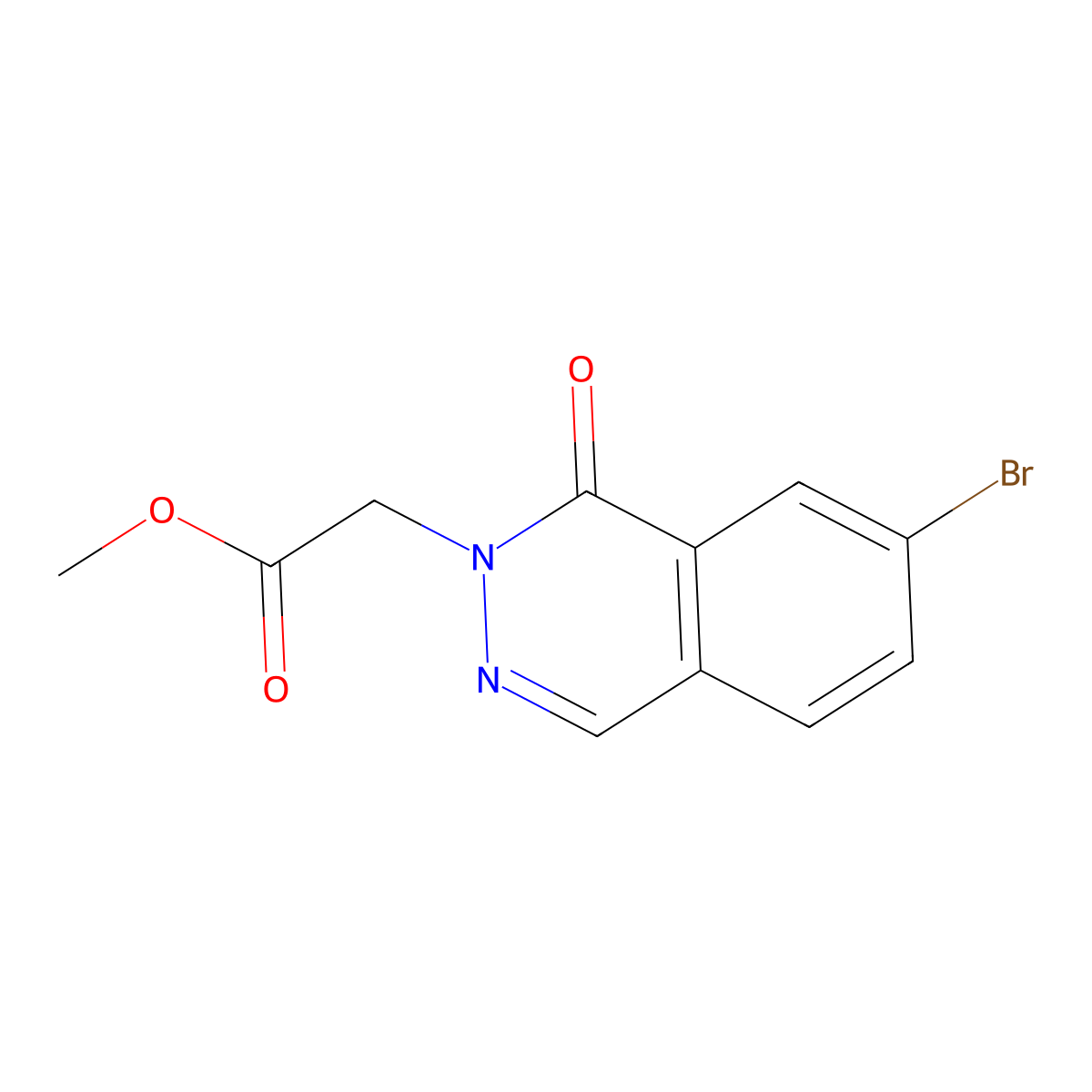 Methyl 2-(7-bromo-1-oxophthalazin-2-yl)acetate molecular structure, CAS 2323039-80-9