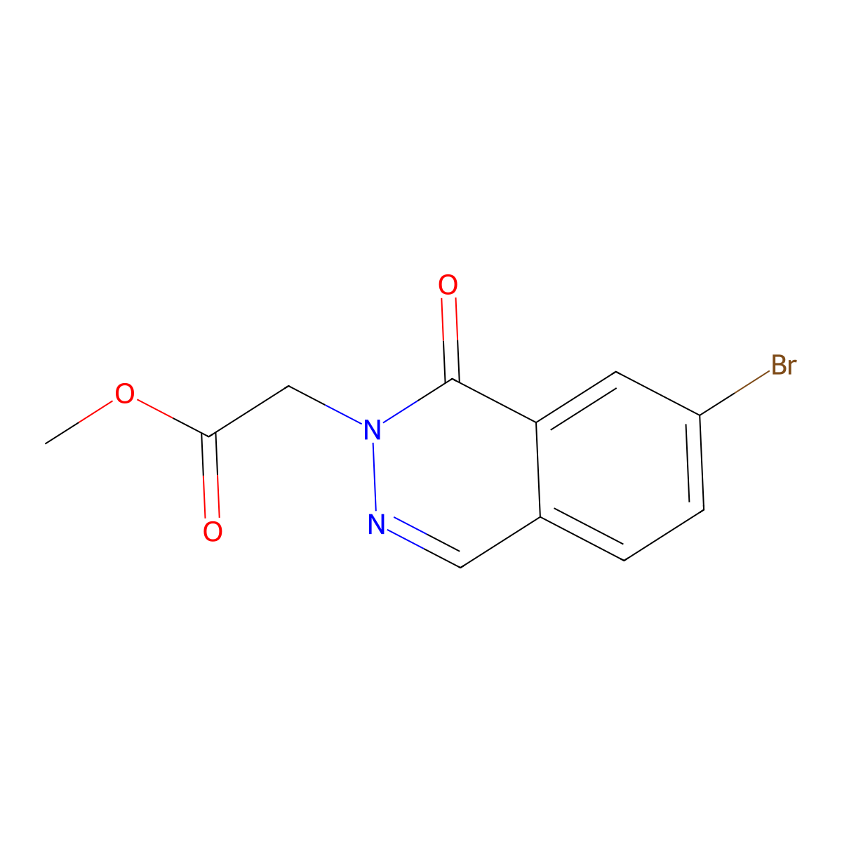 Methyl 2-(7-bromo-1-oxophthalazin-2-yl)acetate molecular structure, CAS 2323039-80-9