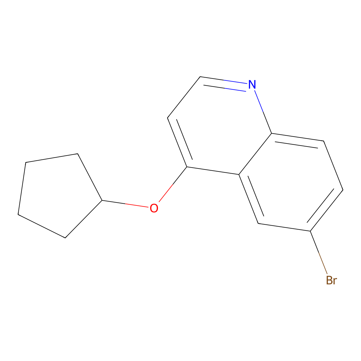 6-Bromo-4-(cyclopentyloxy)quinoline molecular structure, CAS 2323041-12-7
