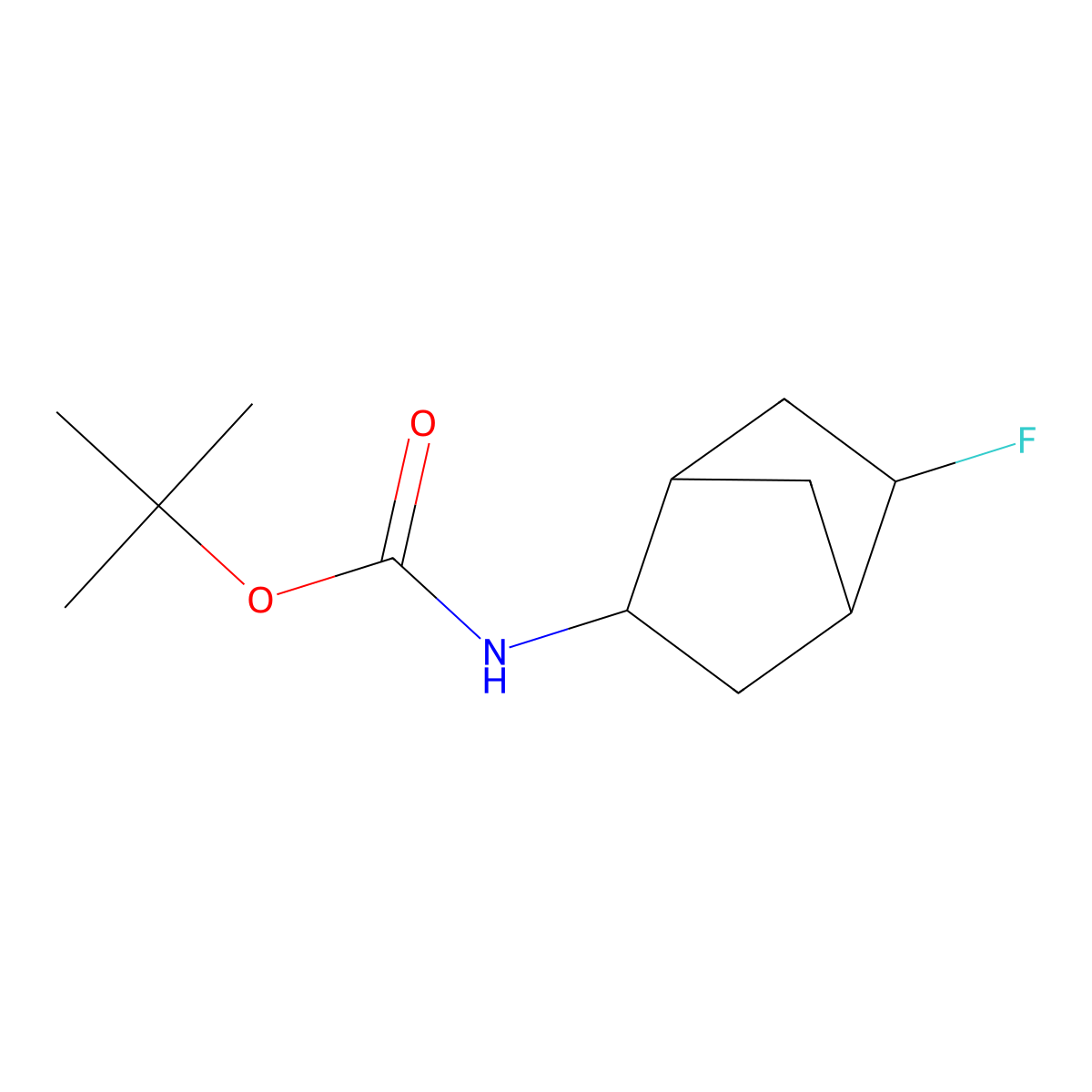 tert-butyl N-{5-fluorobicyclo[2.2.1]heptan-2-yl}carbamate molecular structure, CAS 2323041-45-6