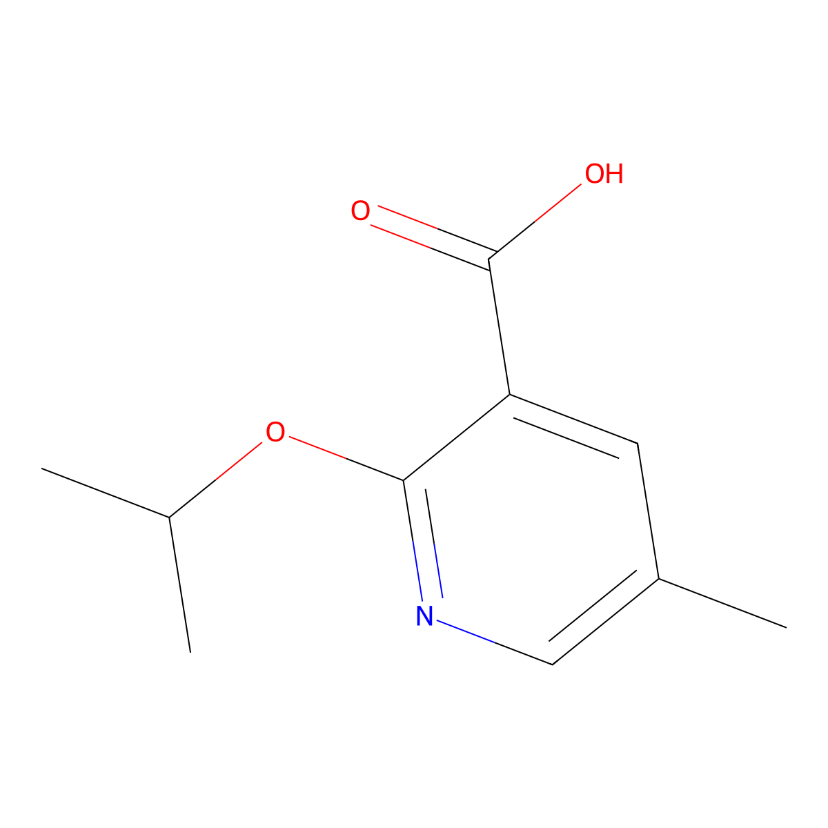 2-Isopropoxy-5-methylnicotinic acid molecular structure, CAS 2323060-52-0