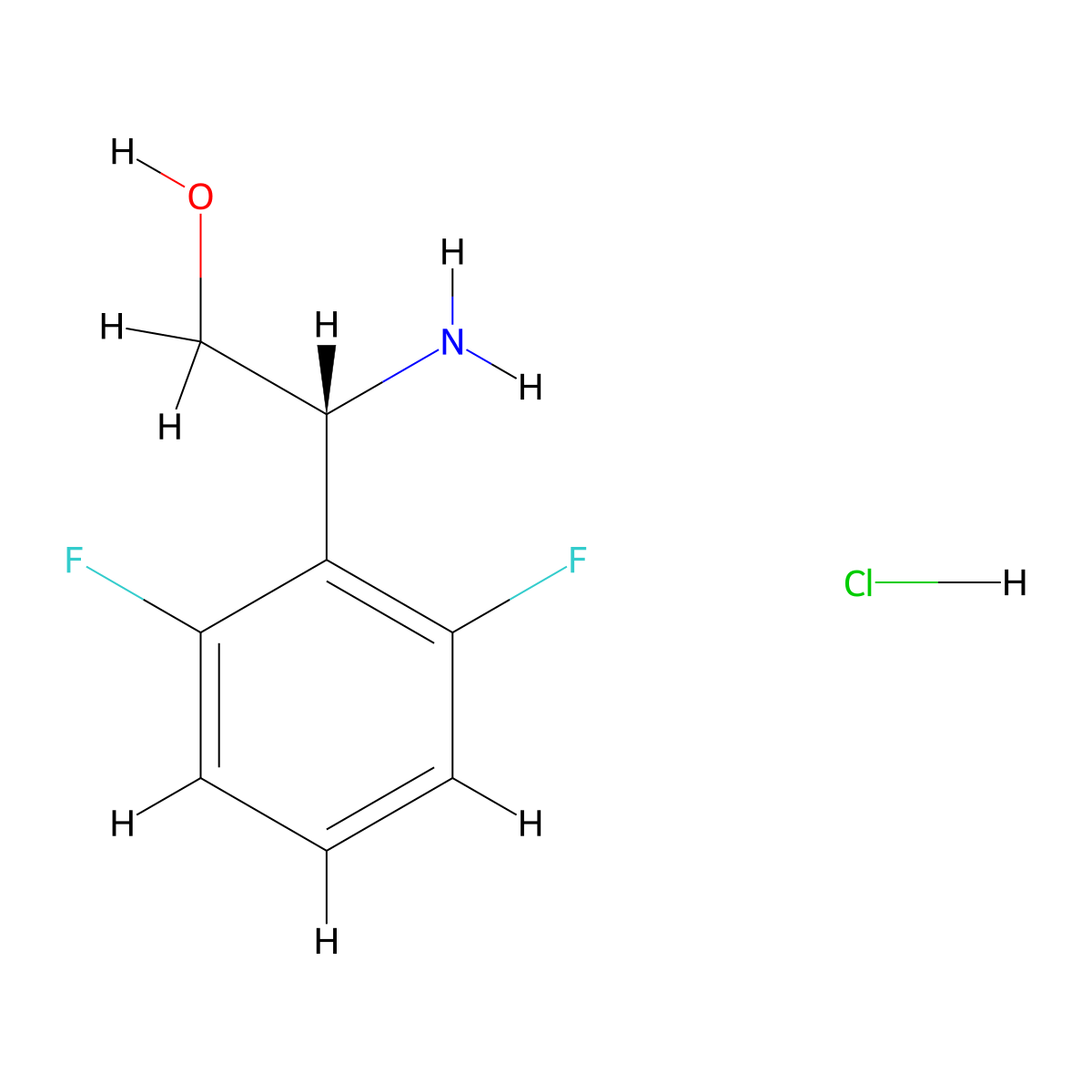(R)-2-Amino-2-(2,6-difluorophenyl)ethan-1-OL hydrochloride molecular structure, CAS 2323061-55-6