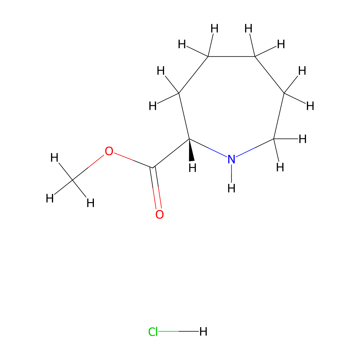 (S)-Methyl azepane-2-carboxylate hydrochloride molecular structure, CAS 2323062-57-1