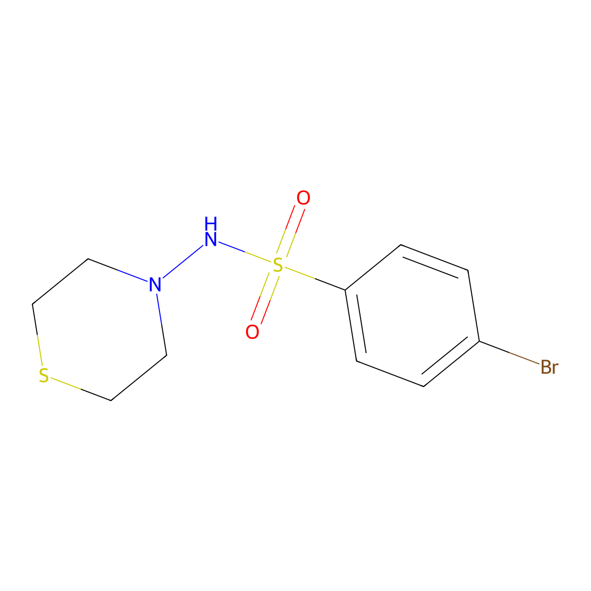 4-Bromo-N-thiomorpholinobenzenesulfonamide molecular structure, CAS 2323064-37-3