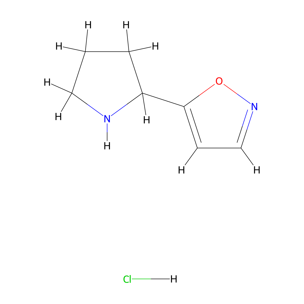 5-(Pyrrolidin-2-yl)isoxazole hydrochloride molecular structure, CAS 2323064-47-5