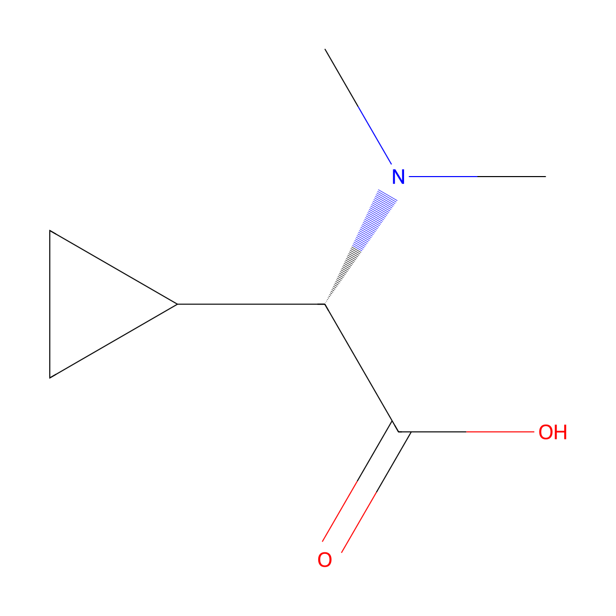 (2S)-2-cyclopropyl-2-(dimethylamino)acetic acid molecular structure, CAS 2323064-95-3