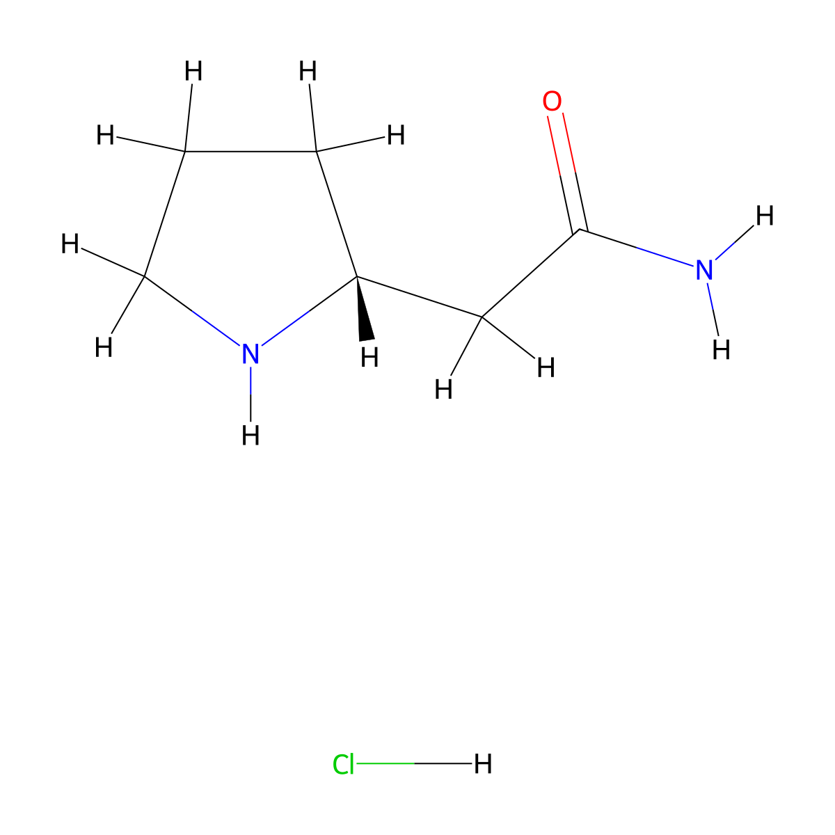 (R)-2-(Pyrrolidin-2-yl)acetamide hydrochloride molecular structure, CAS 2323066-97-1