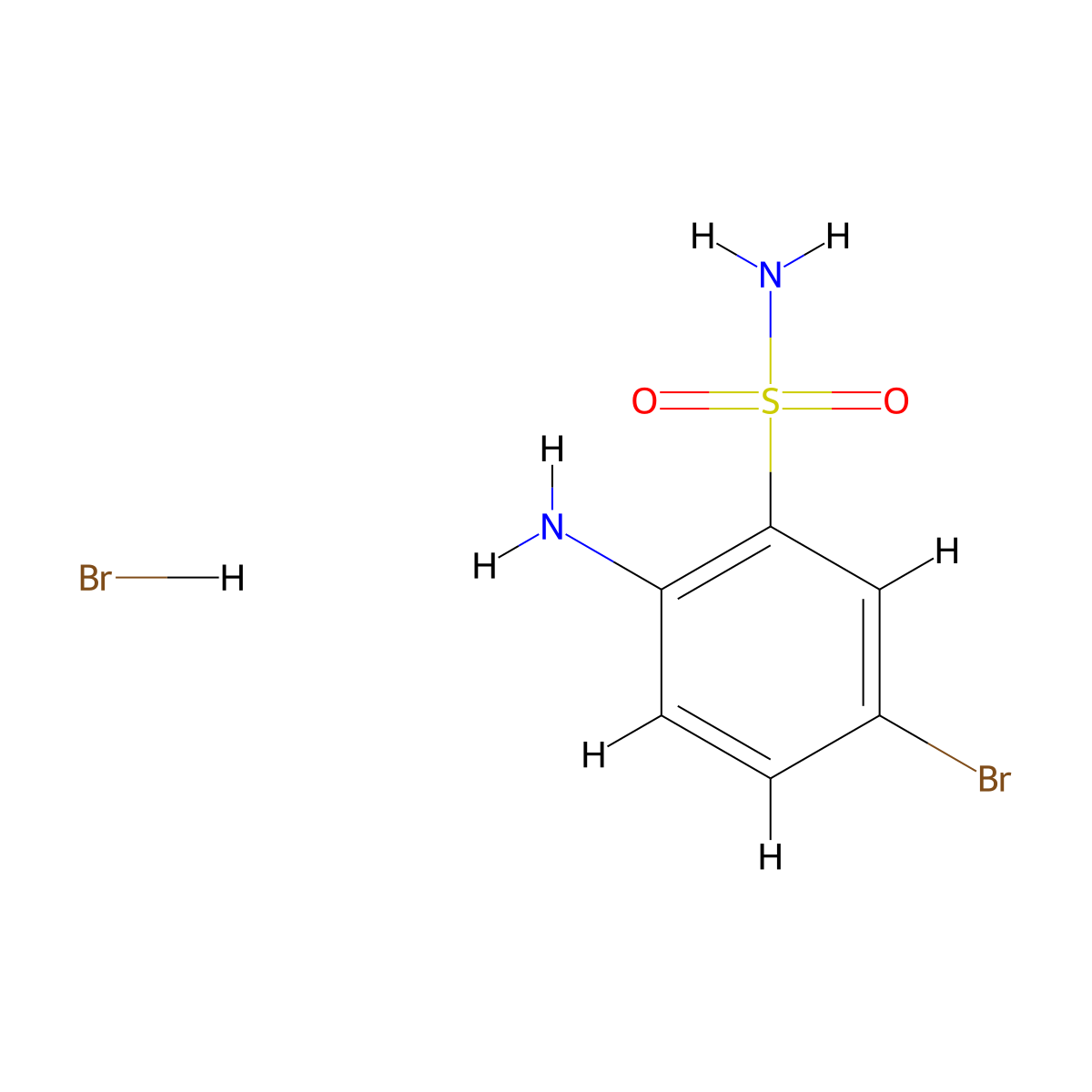 2-Amino-5-bromobenzenesulfonamide hydrobromide molecular structure, CAS 2323067-22-5
