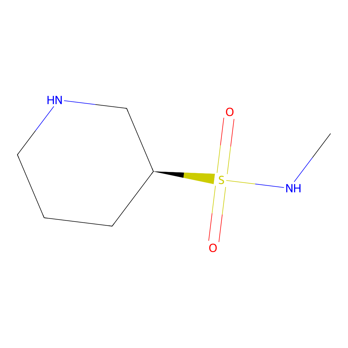 (3S)-N-methylpiperidine-3-sulfonamide molecular structure, CAS 2323067-81-6