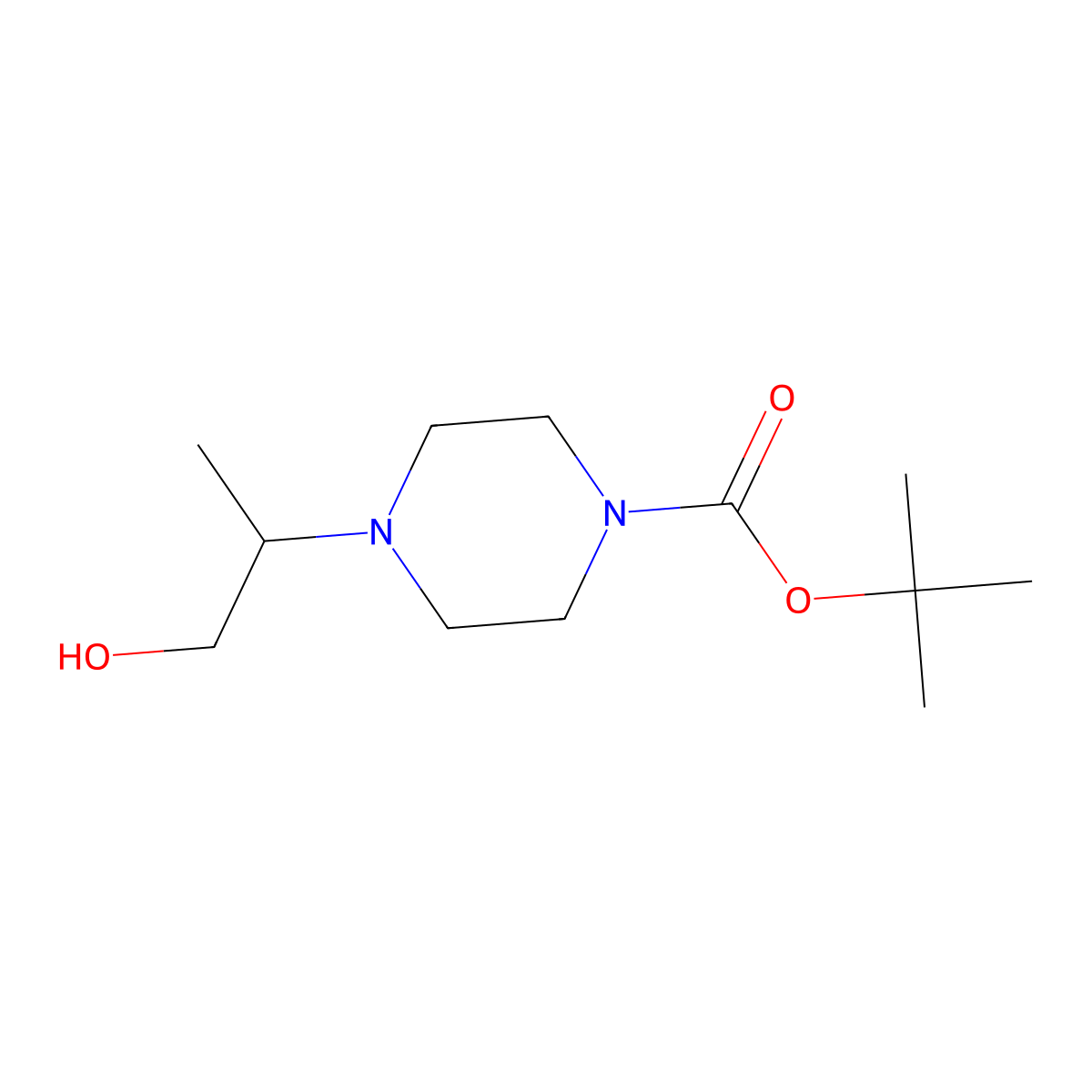 (S)-1-Boc-4-(1-Hydroxy-2-propyl)piperazine molecular structure, CAS 2323068-93-3