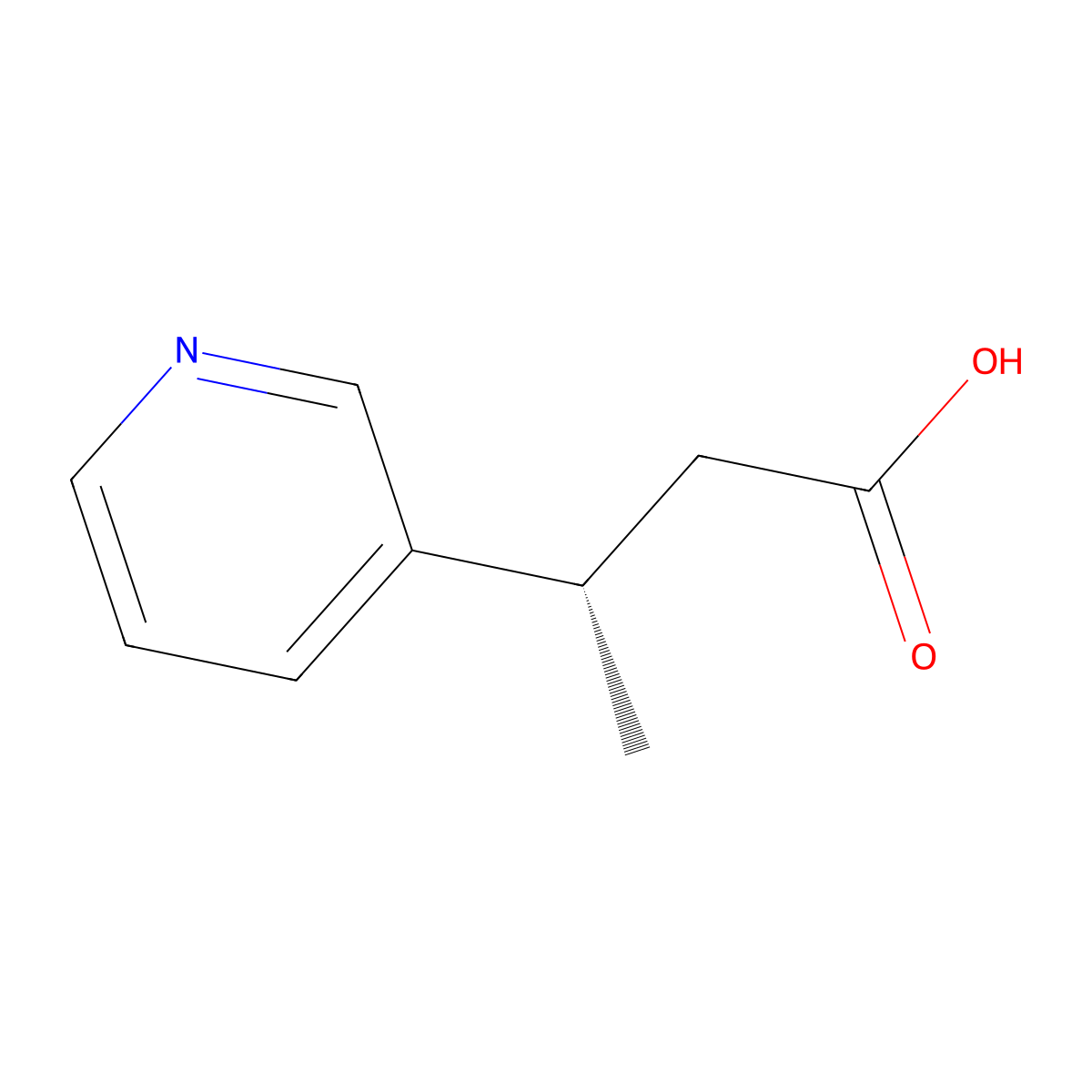 (3S)-3-(pyridin-3-yl)butanoic acid molecular structure, CAS 2323071-29-8