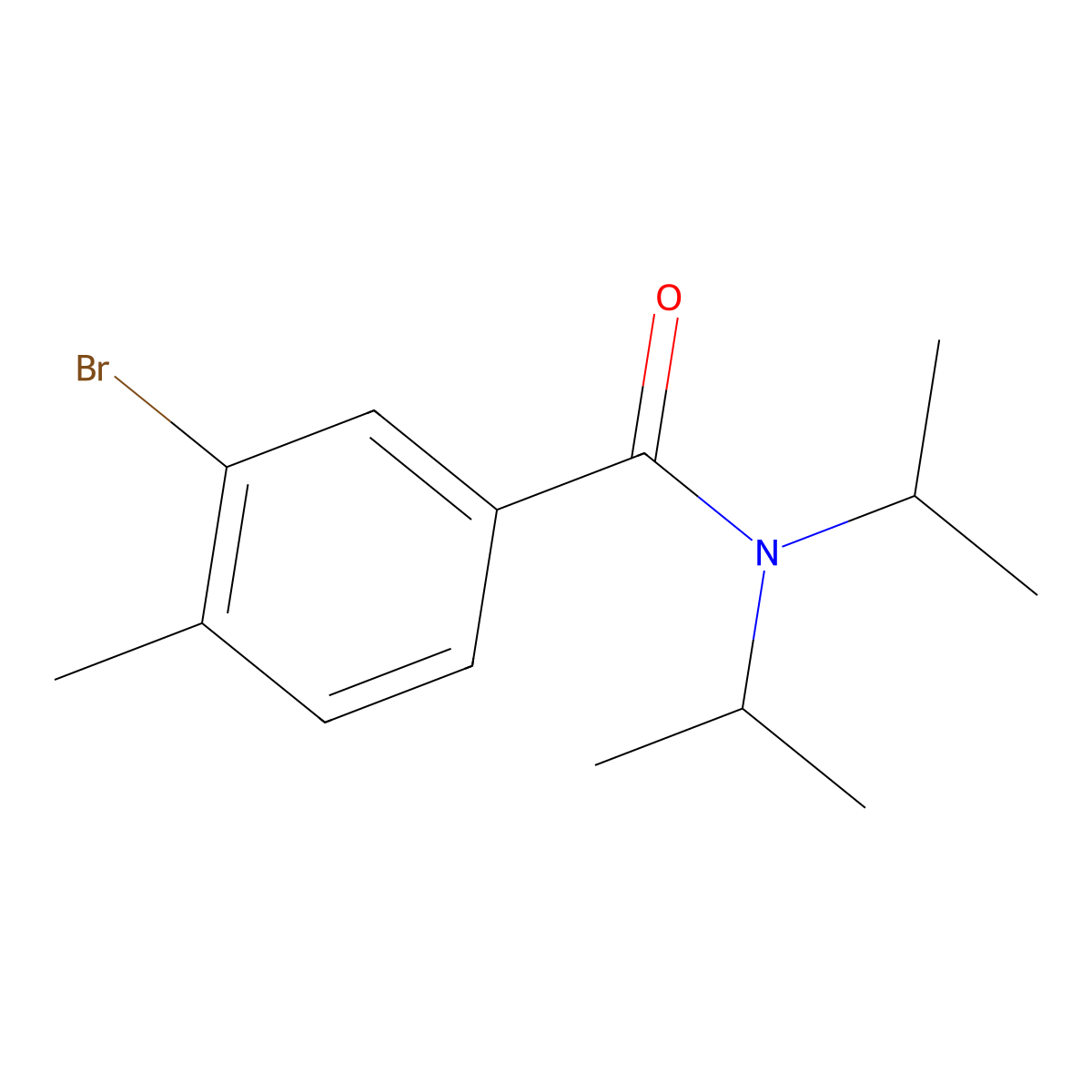 3-Bromo-4-methyl-N,N-bis(1-methylethyl)benzamide molecular structure, CAS 2323112-33-8