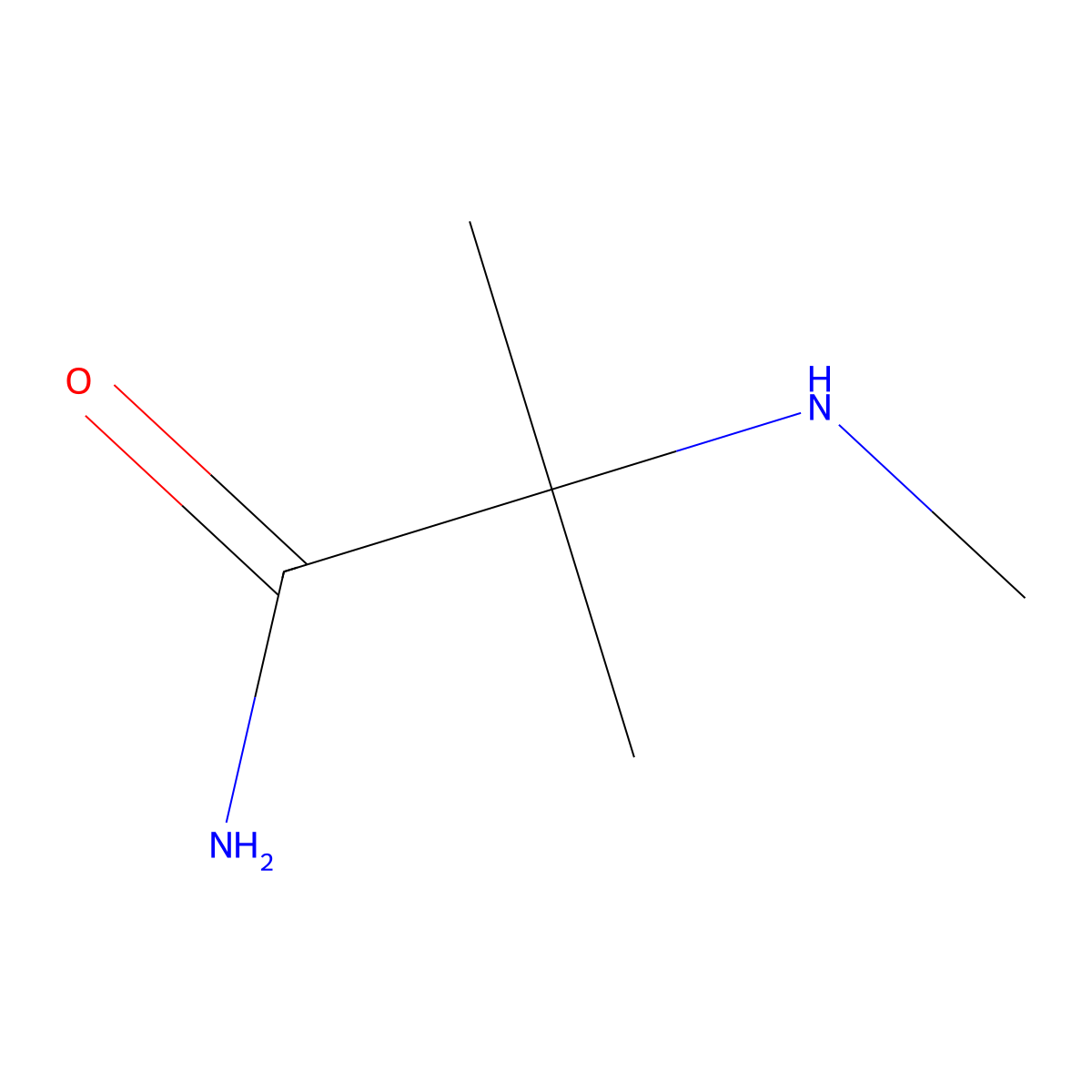 2-Methyl-2-(methylamino)propanamide molecular structure, CAS 23232-69-1