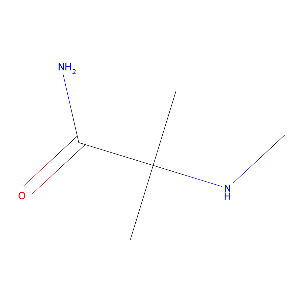 2-Methyl-2-(methylamino)propanamide molecular structure, CAS 23232-69-1