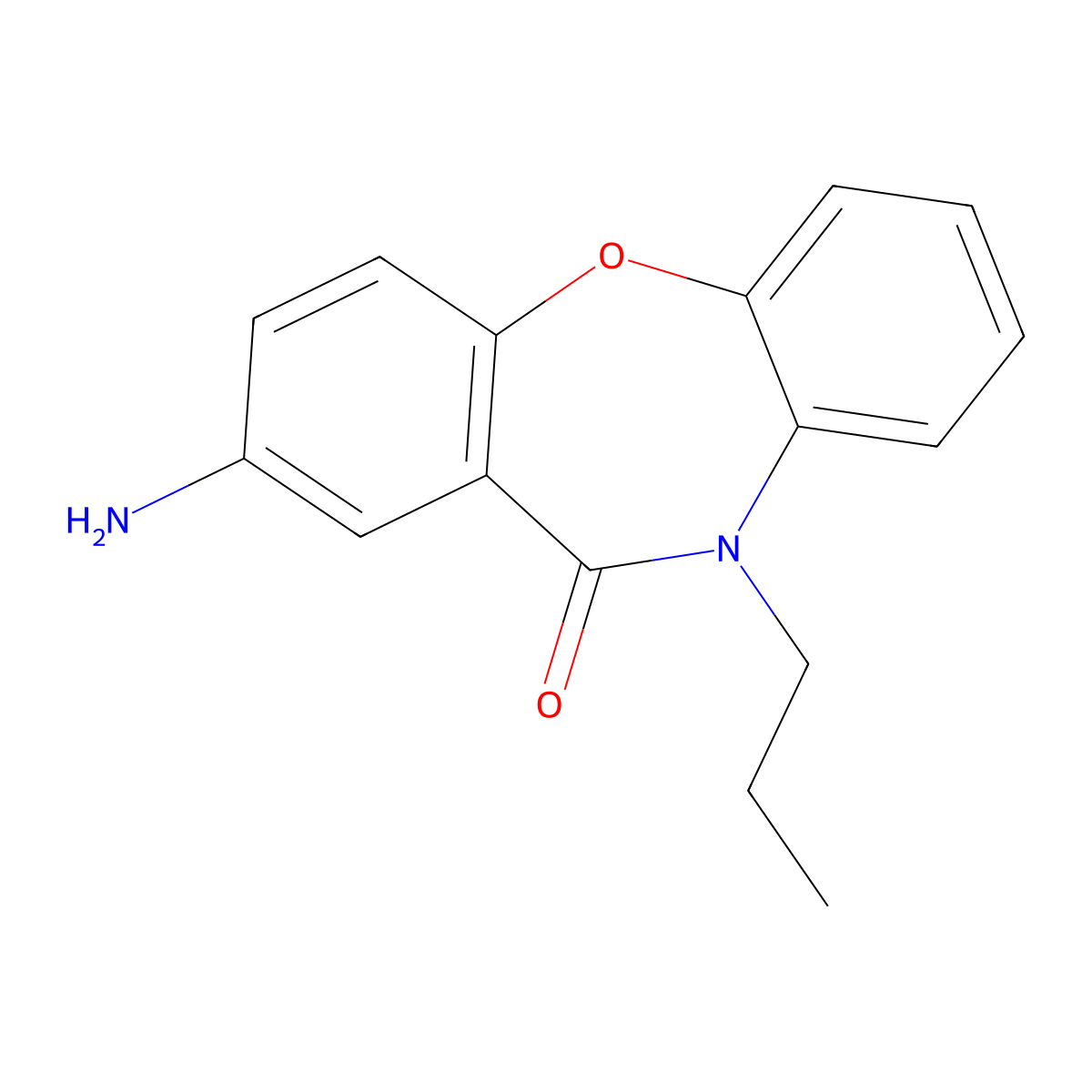 2-Amino-10-propyldibenzo[b,f][1,4]oxazepin-11(10h)-one molecular structure, CAS 2323301-75-1