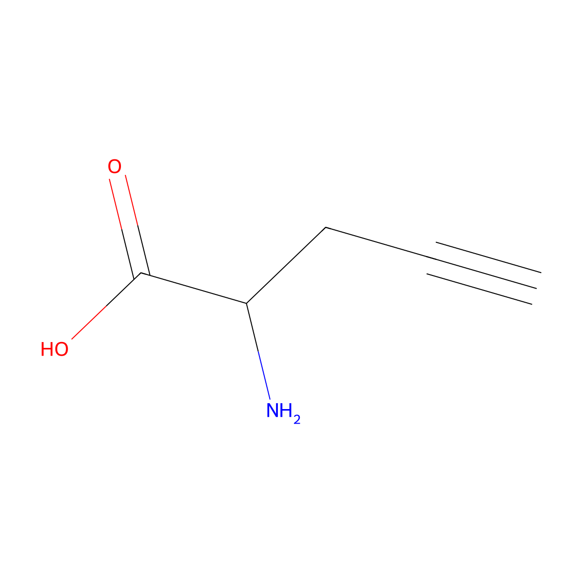 L-Propargylglycine molecular structure, CAS 23235-01-0