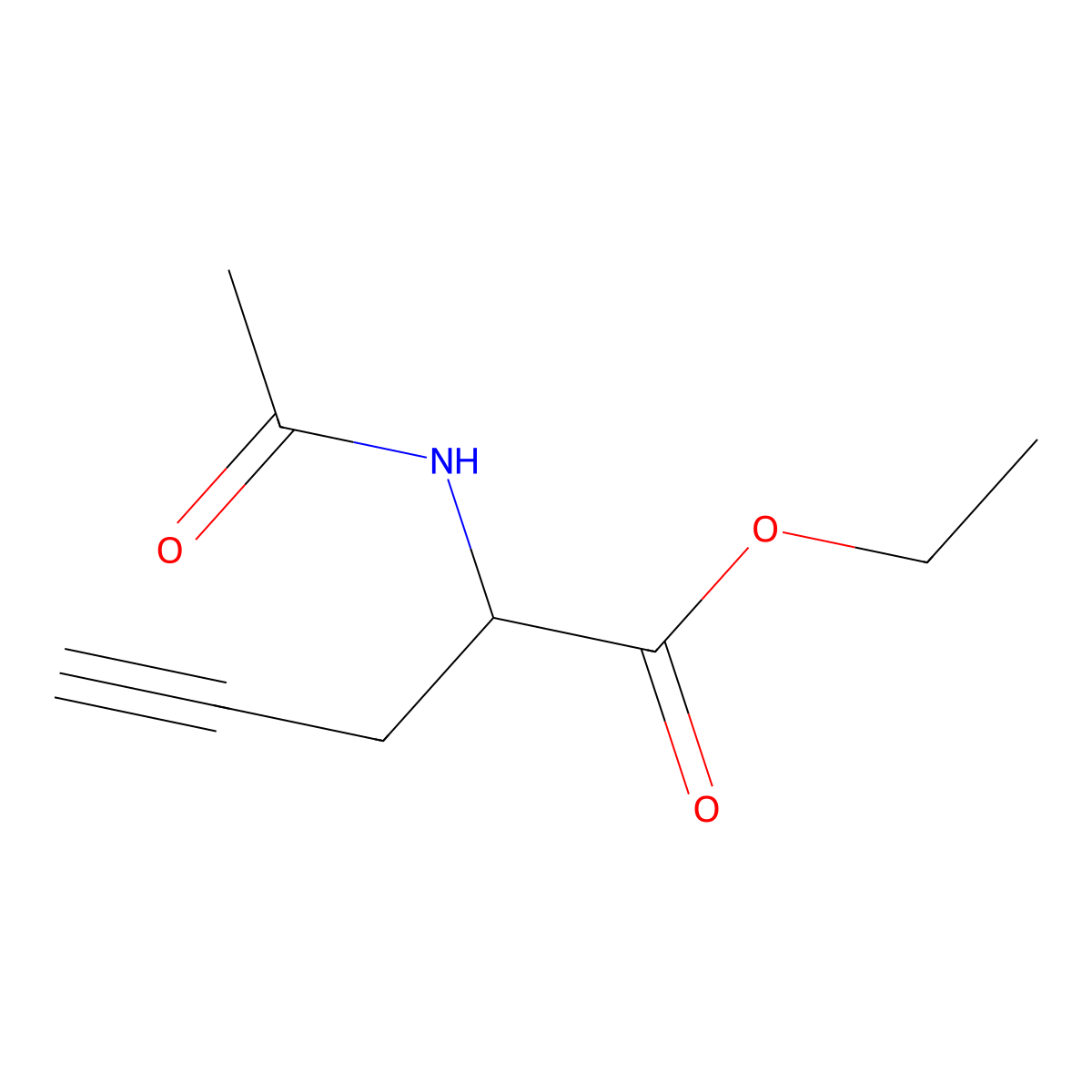 Ethyl 2-acetamidopent-4-ynoate molecular structure, CAS 23235-05-4