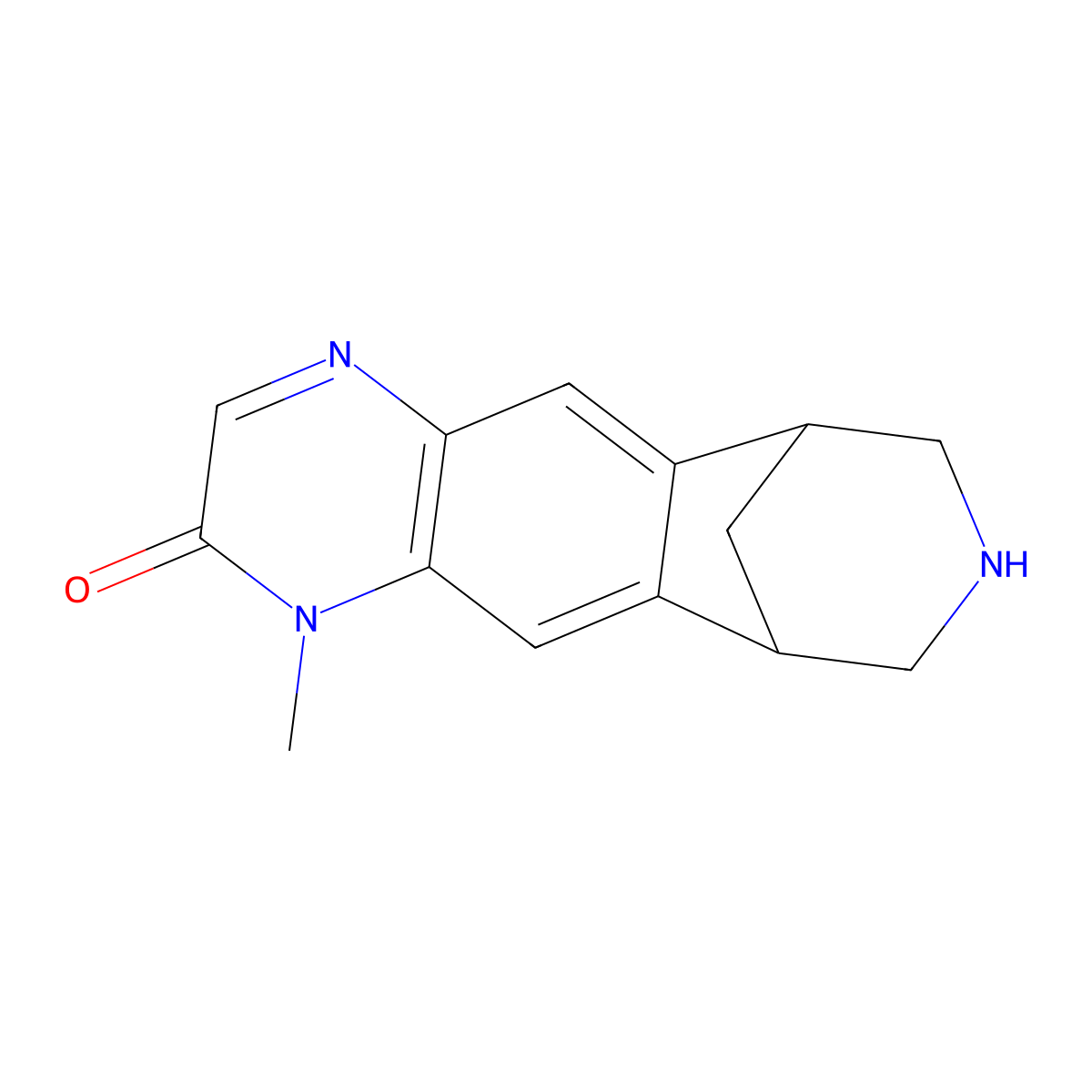 (6S,10R)-1-methyl-1,6,7,8,9,10-hexahydro-2H-6,10-methanoazepino[4,5-g]quinoxalin-2-one molecular structure, CAS 2323525-19-3
