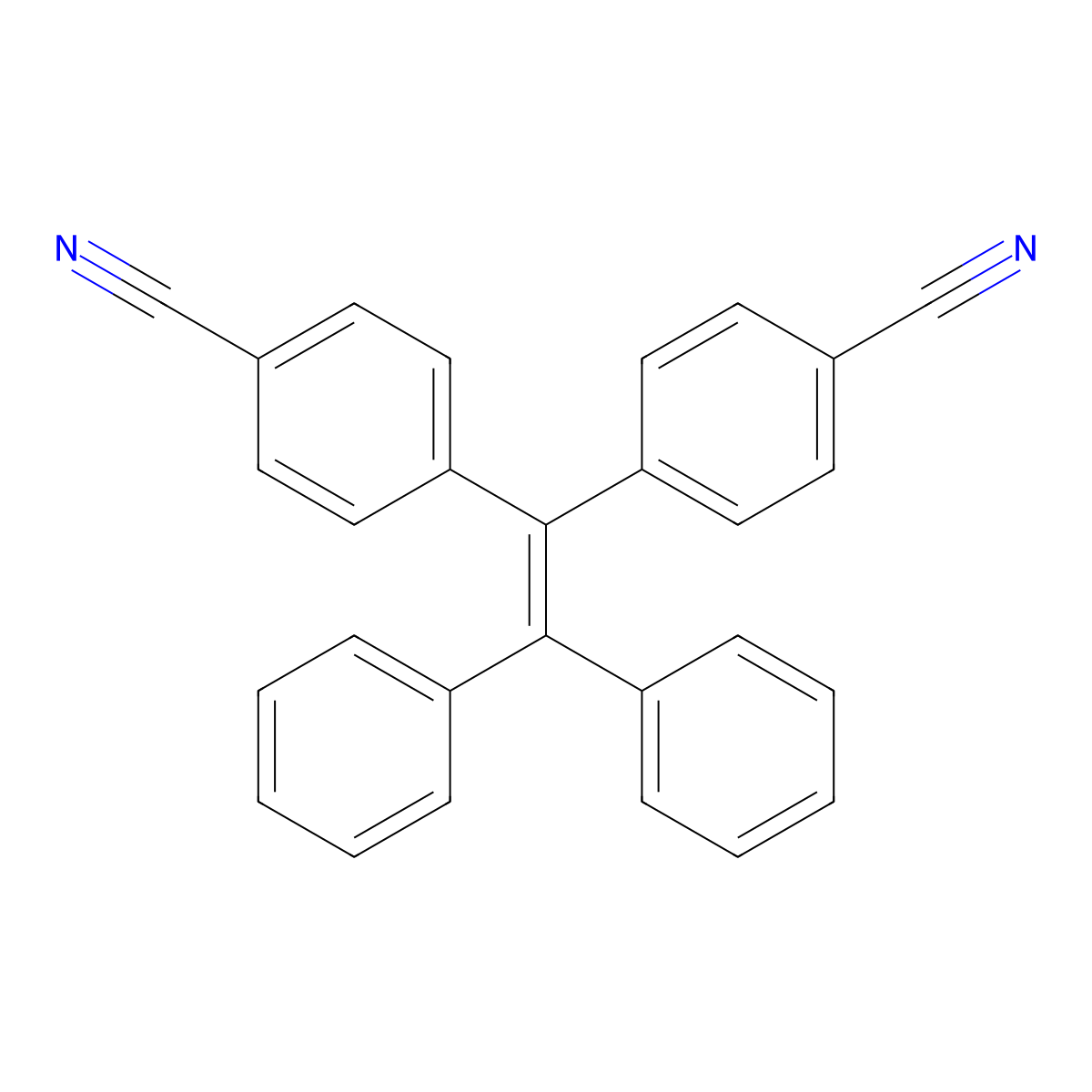4,4'-(2,2-Diphenylethene-1,1-diyl)dibenzonitrile molecular structure, CAS 2323541-78-0