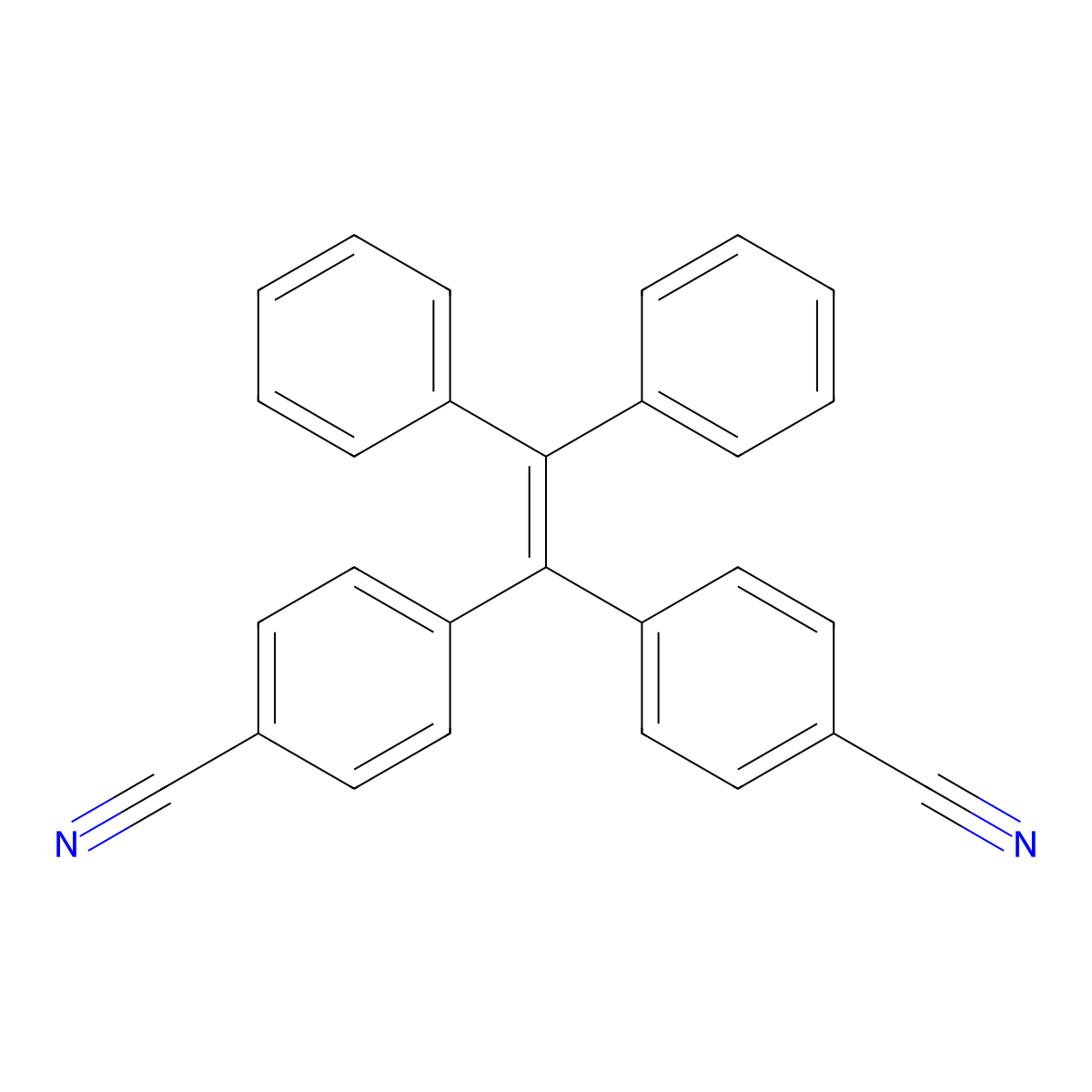 4,4'-(2,2-Diphenylethene-1,1-diyl)dibenzonitrile molecular structure, CAS 2323541-78-0