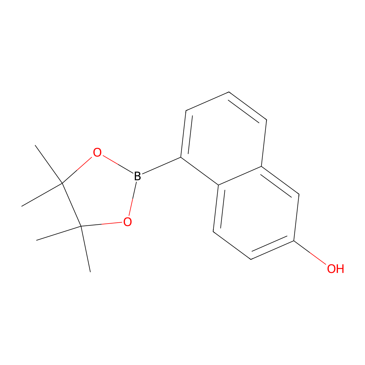5-(4,4,5,5-Tetramethyl-1,3,2-dioxaborolan-2-yl)naphthalen-2-ol molecular structure, CAS 2323577-75-7